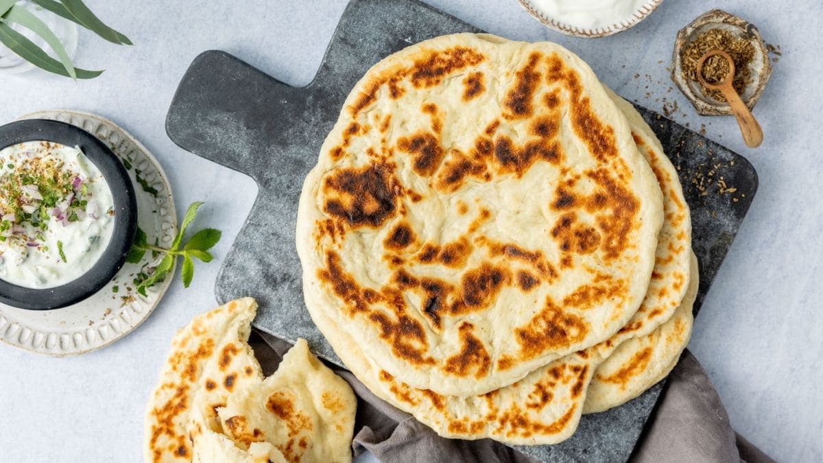 Nanbrød med yoghurt