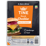 TINE® Norsk Cheddar Skivet Burgerost