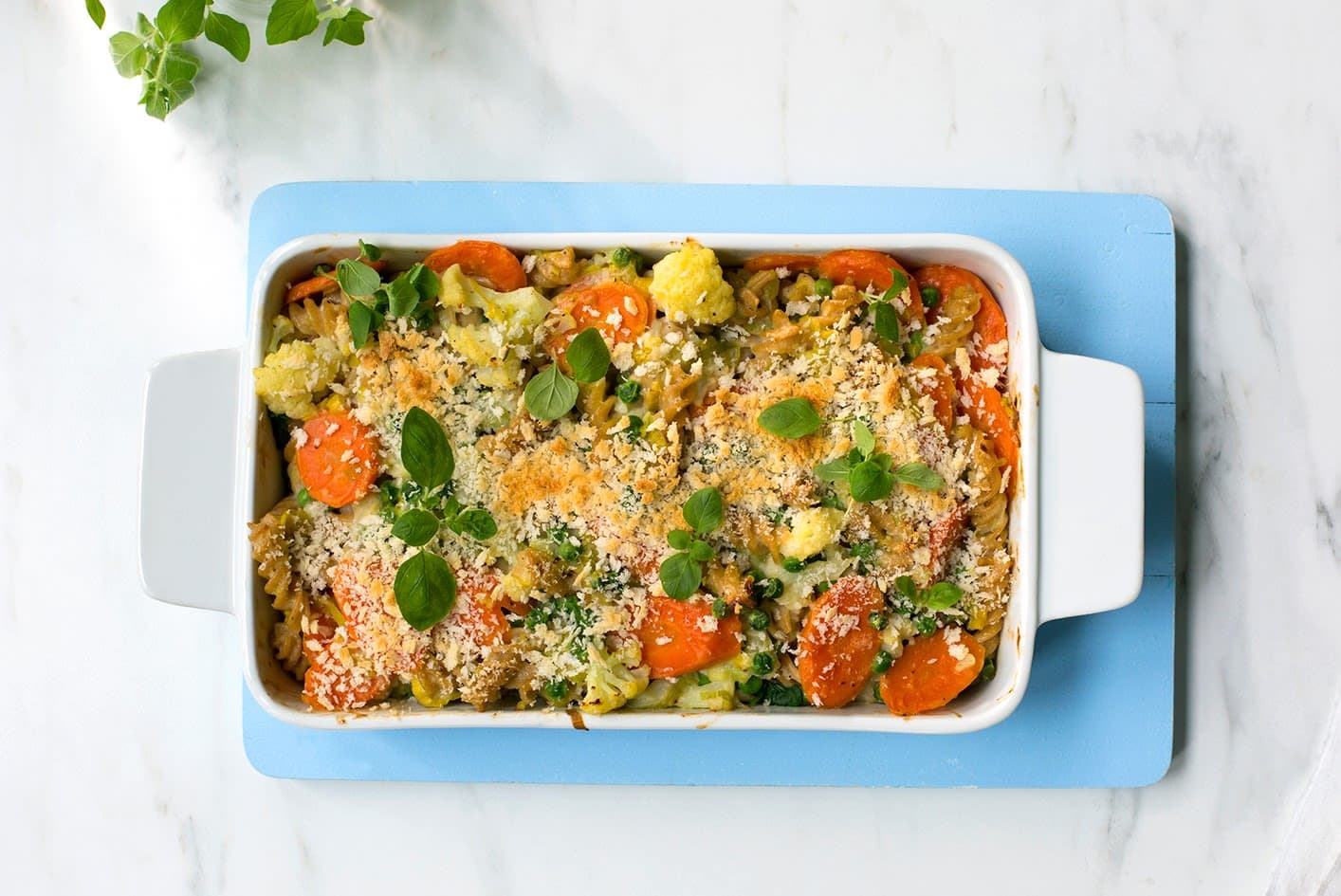 Grønnsaksgrateng med pasta