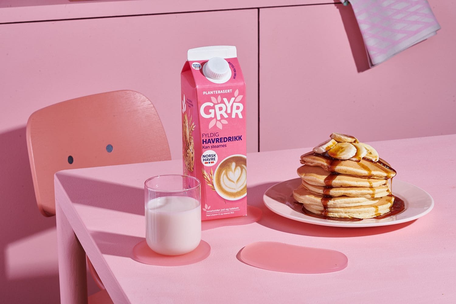 Amerikanske pannekaker uten melk