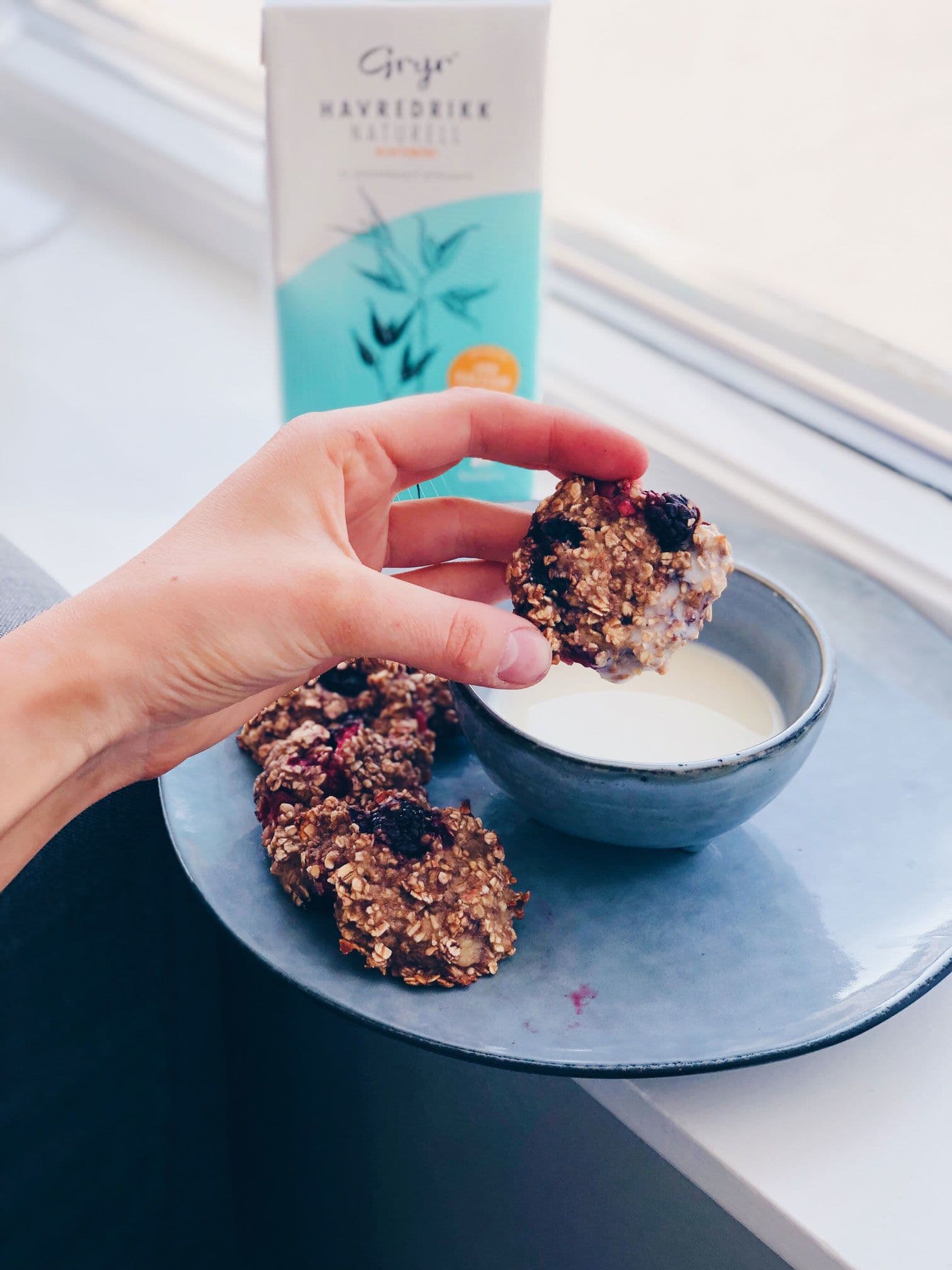 Havrecookies uten melk