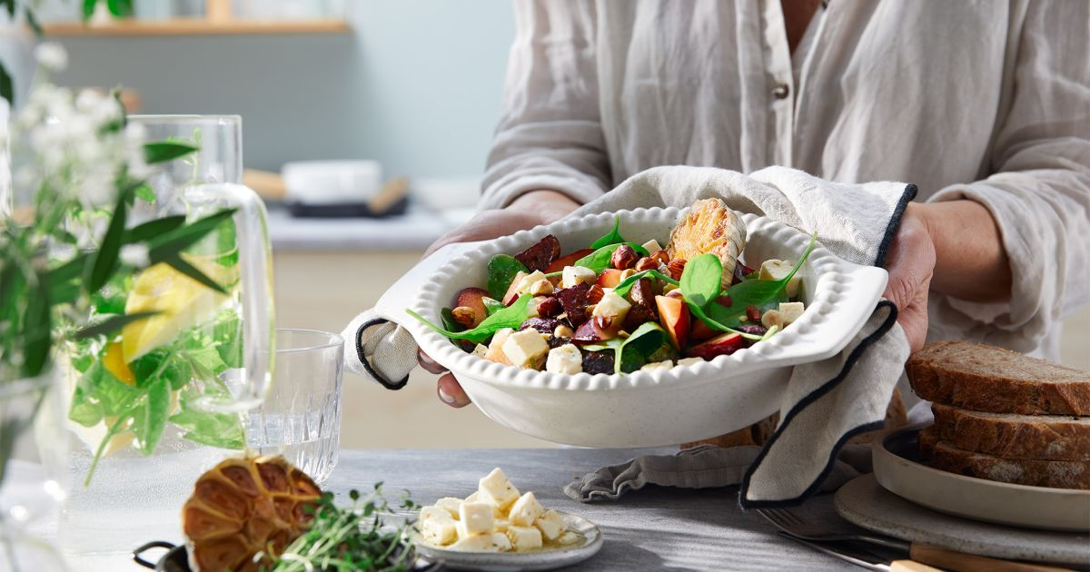 Bakte rødbeter med salatost