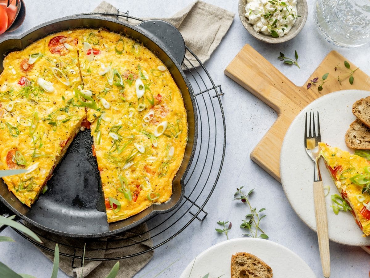 Eggepanne med cottage cheese