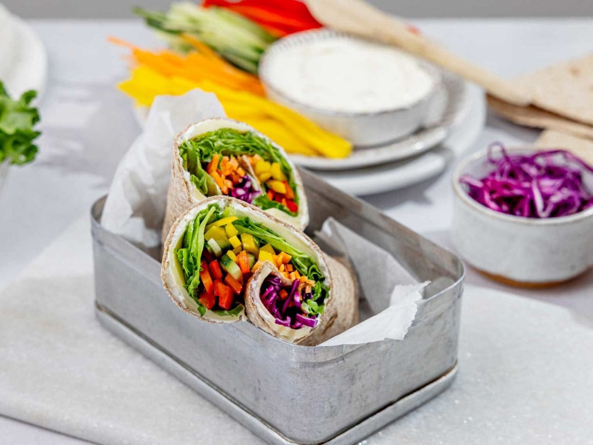 Wrap med kremost og spekeskinke