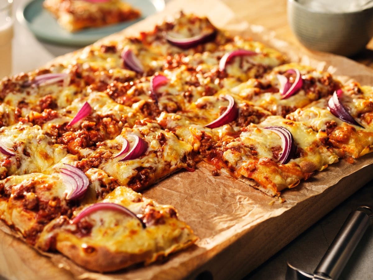 Pizza med kjøttdeig