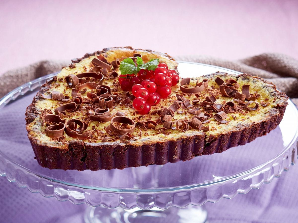 Hjerteostekake med sjokolade