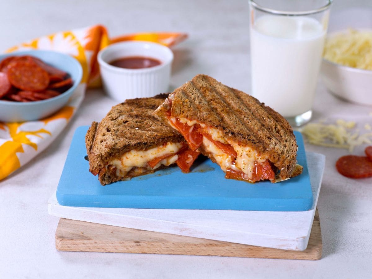 Croque monsieur med pepperoni