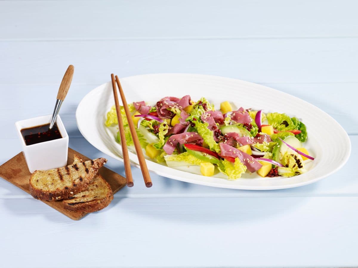Biffsalat med mango