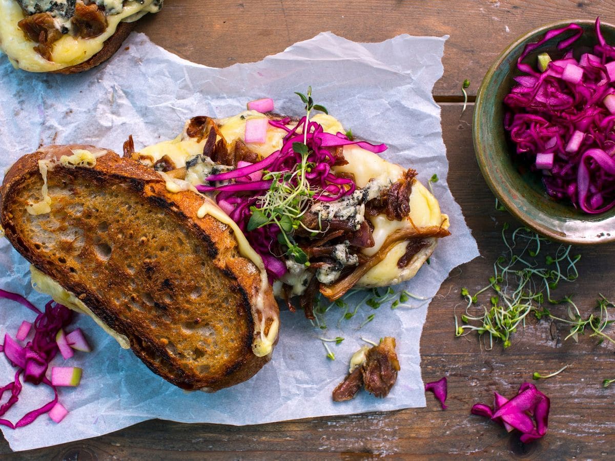 Grilled cheese med pinnekjøtt