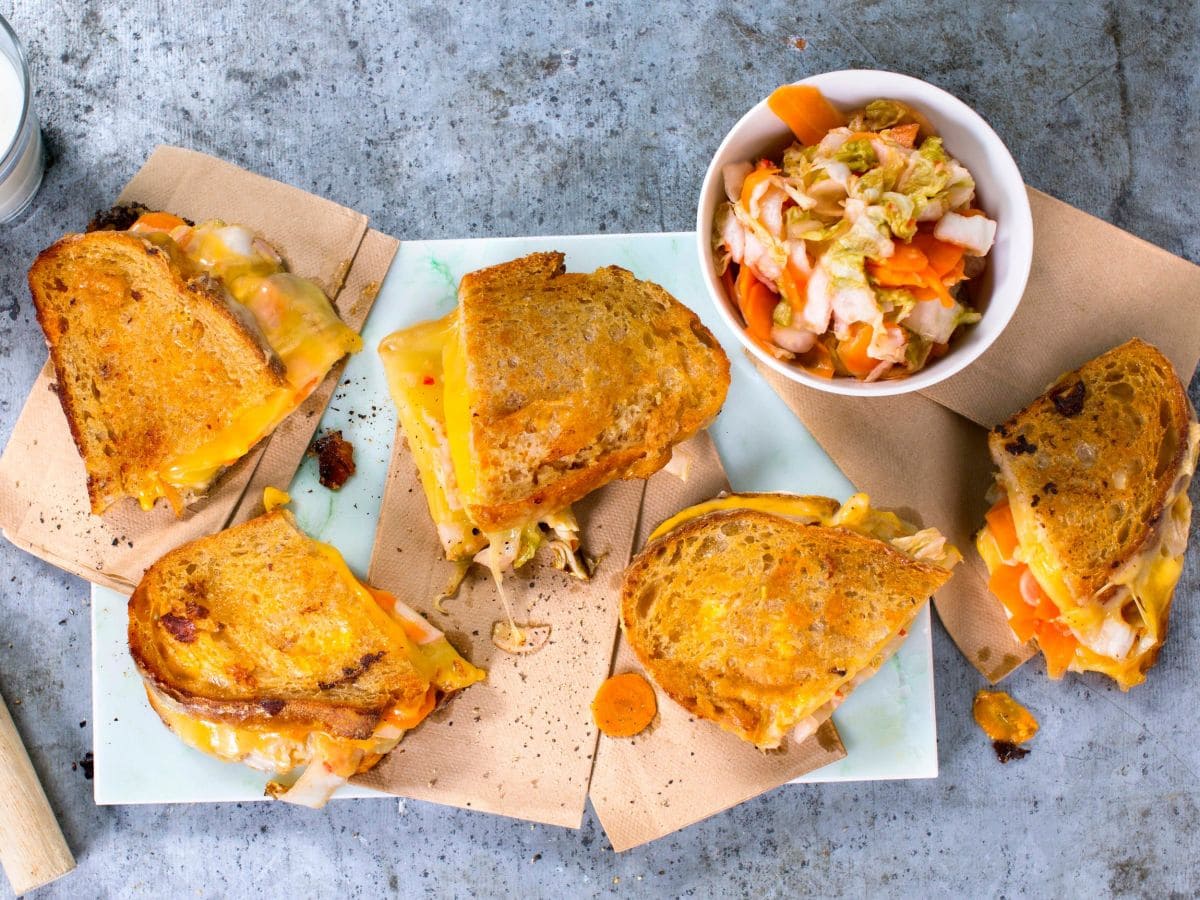 Kimchi-grilled cheese sandwich