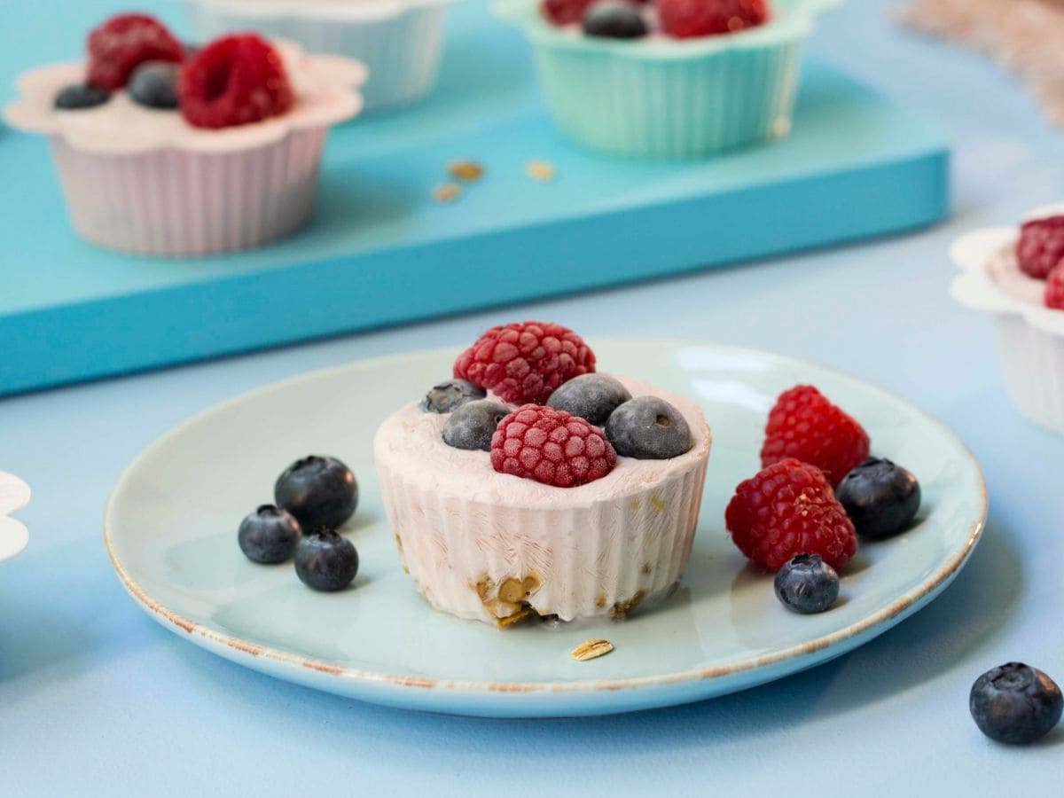 Frozen yoghurt muffins