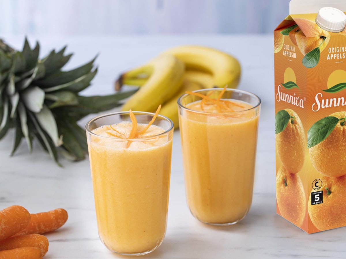 Ananas- og appelsinsmoothie