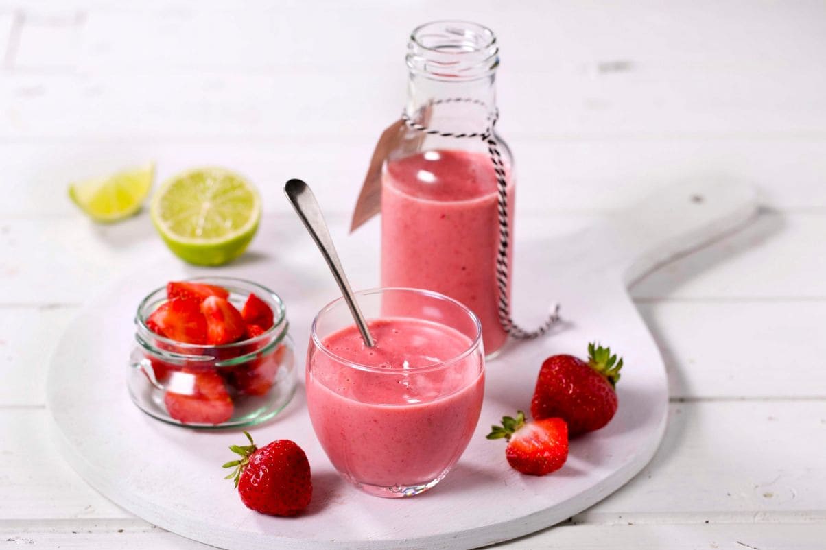 Jordbærsmoothie med lime