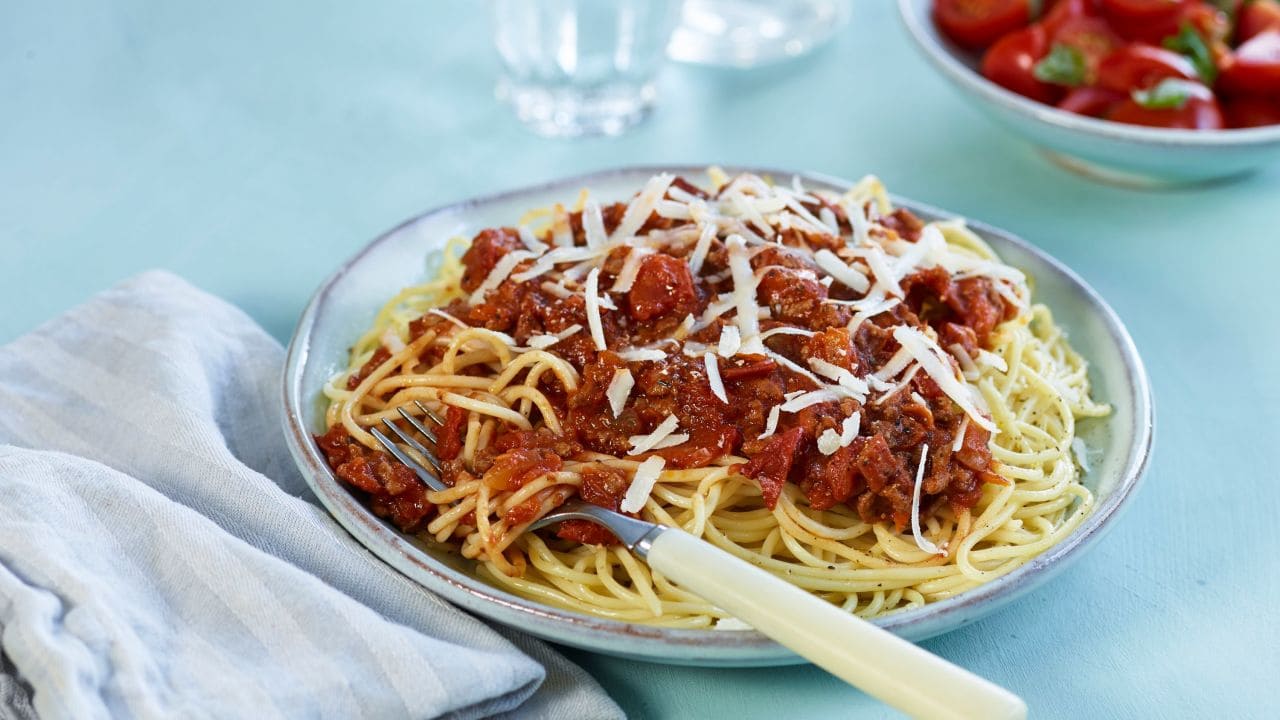 spagetti og kjøttdeig oppskrift