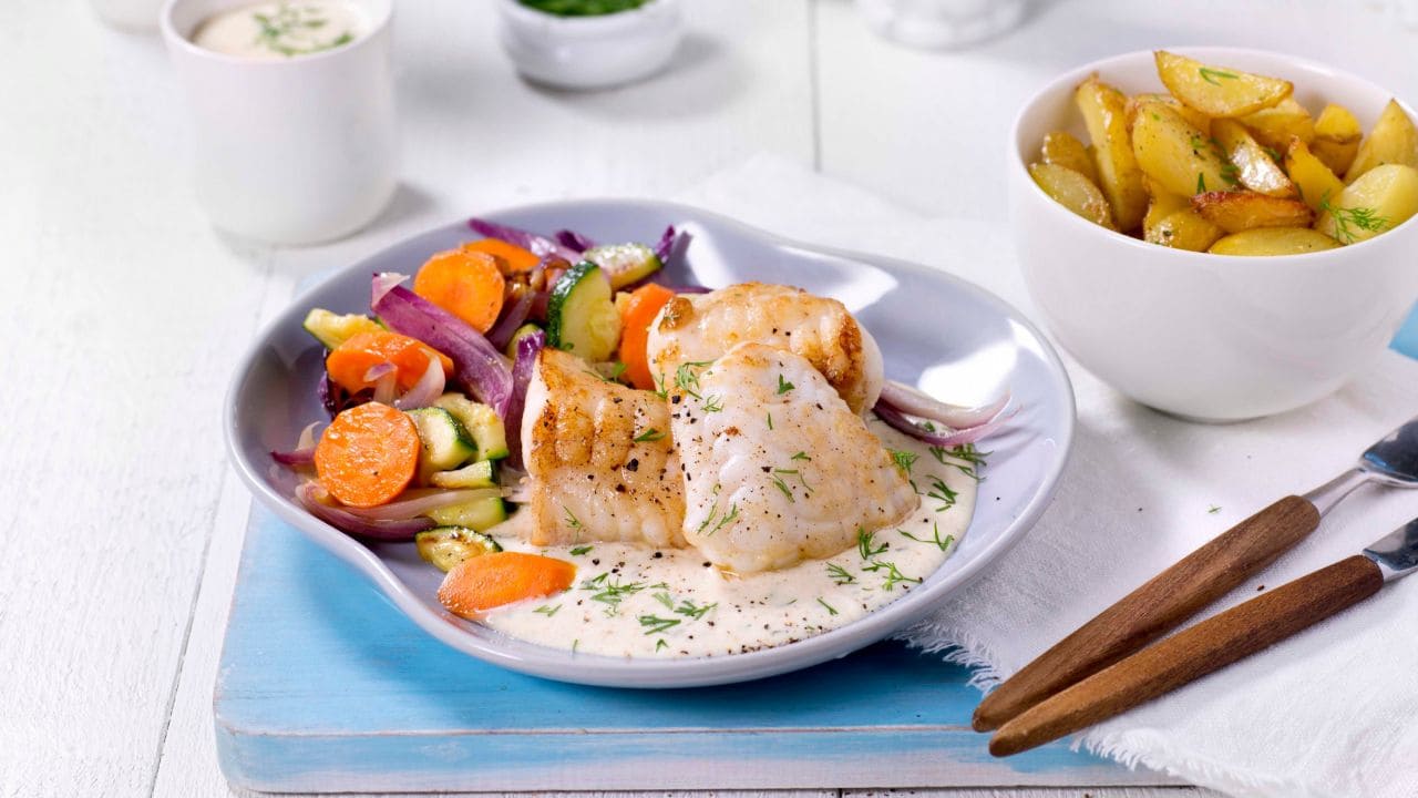 Stekt Breiflabb Med Salat