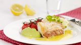 Stekt torsk med ertepuré og sitronsmør