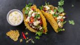 Oste-taco med kjøttdeig og kremet mais