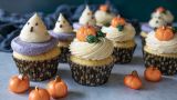 Halloween-muffins med ostekrem