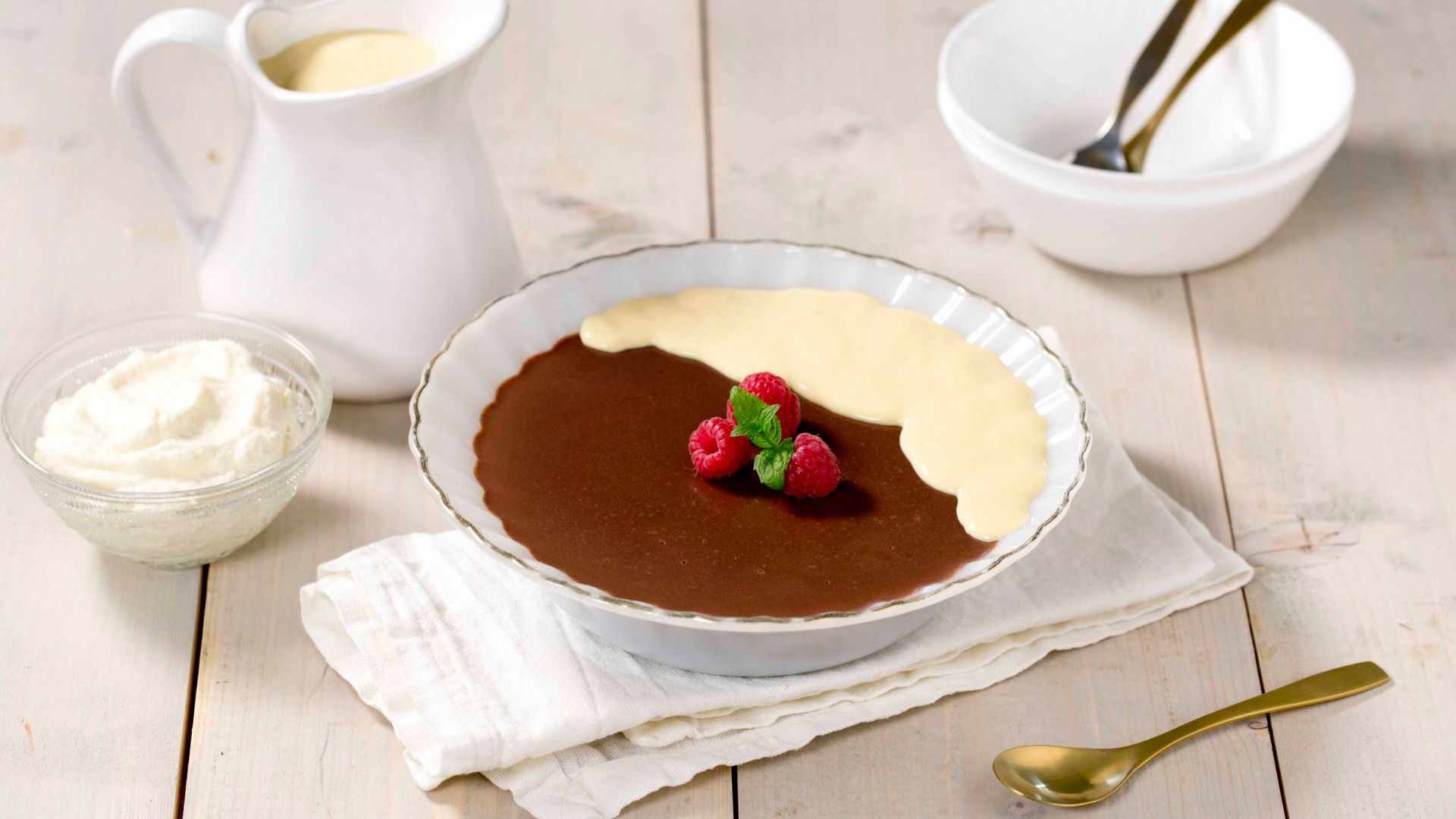Sjokoladepudding Presentere