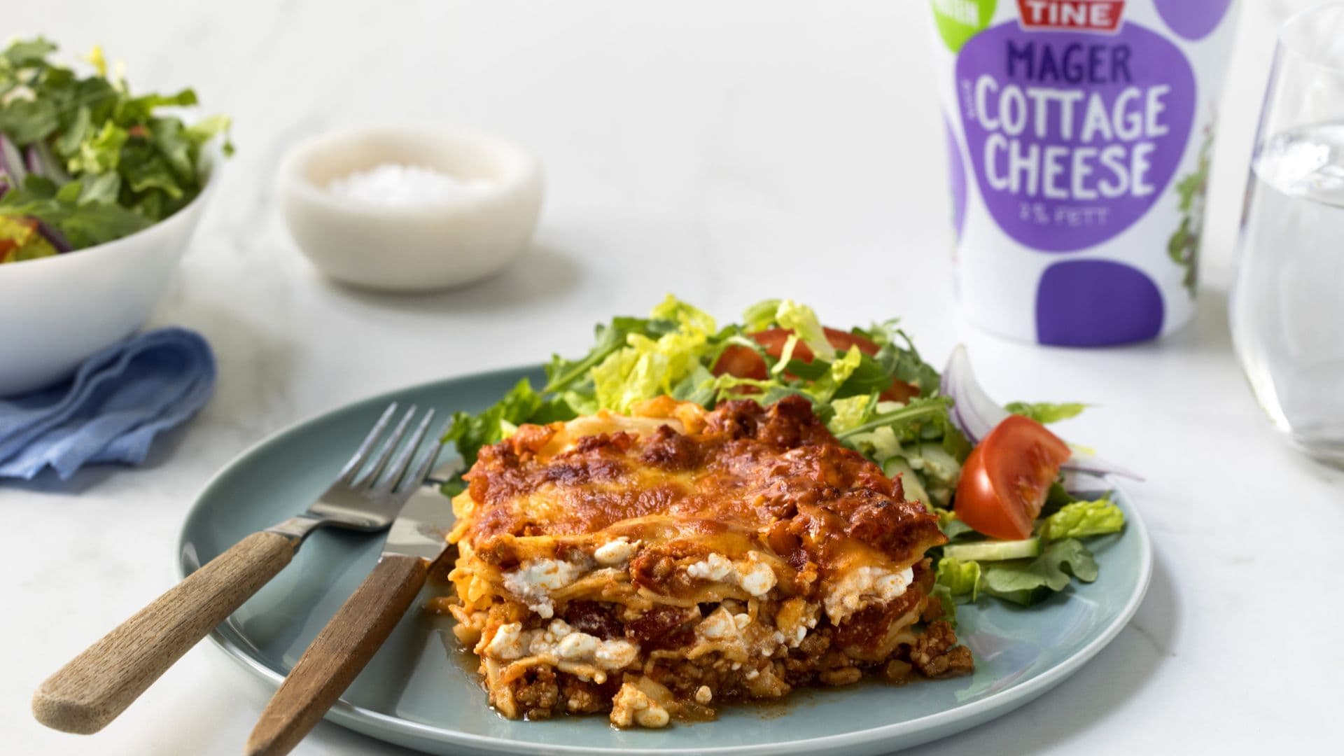 Lasagne Med Cottage Cheese Oppskrift fra TINE Kjøkken
