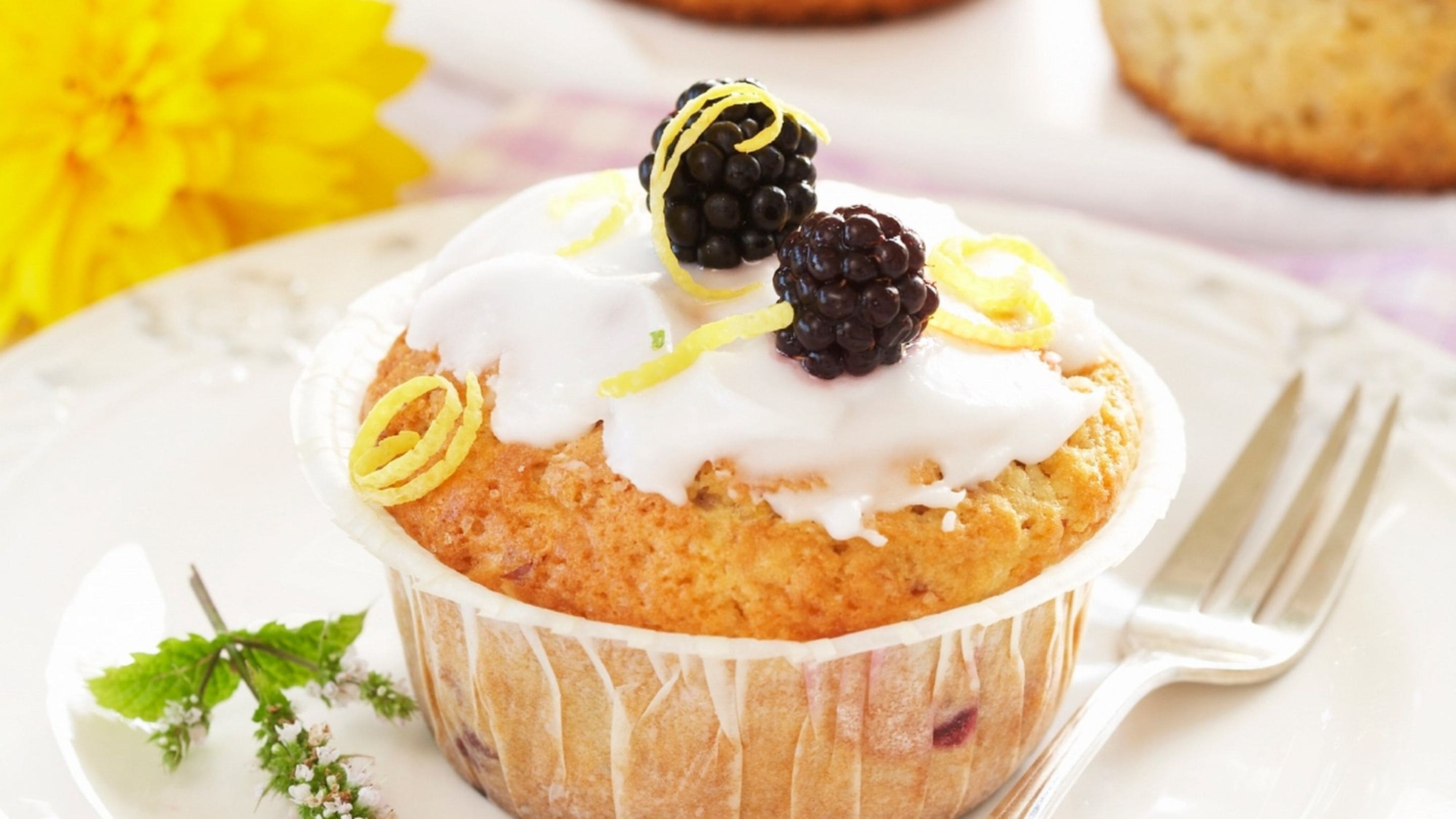 Bjørnebærmuffins