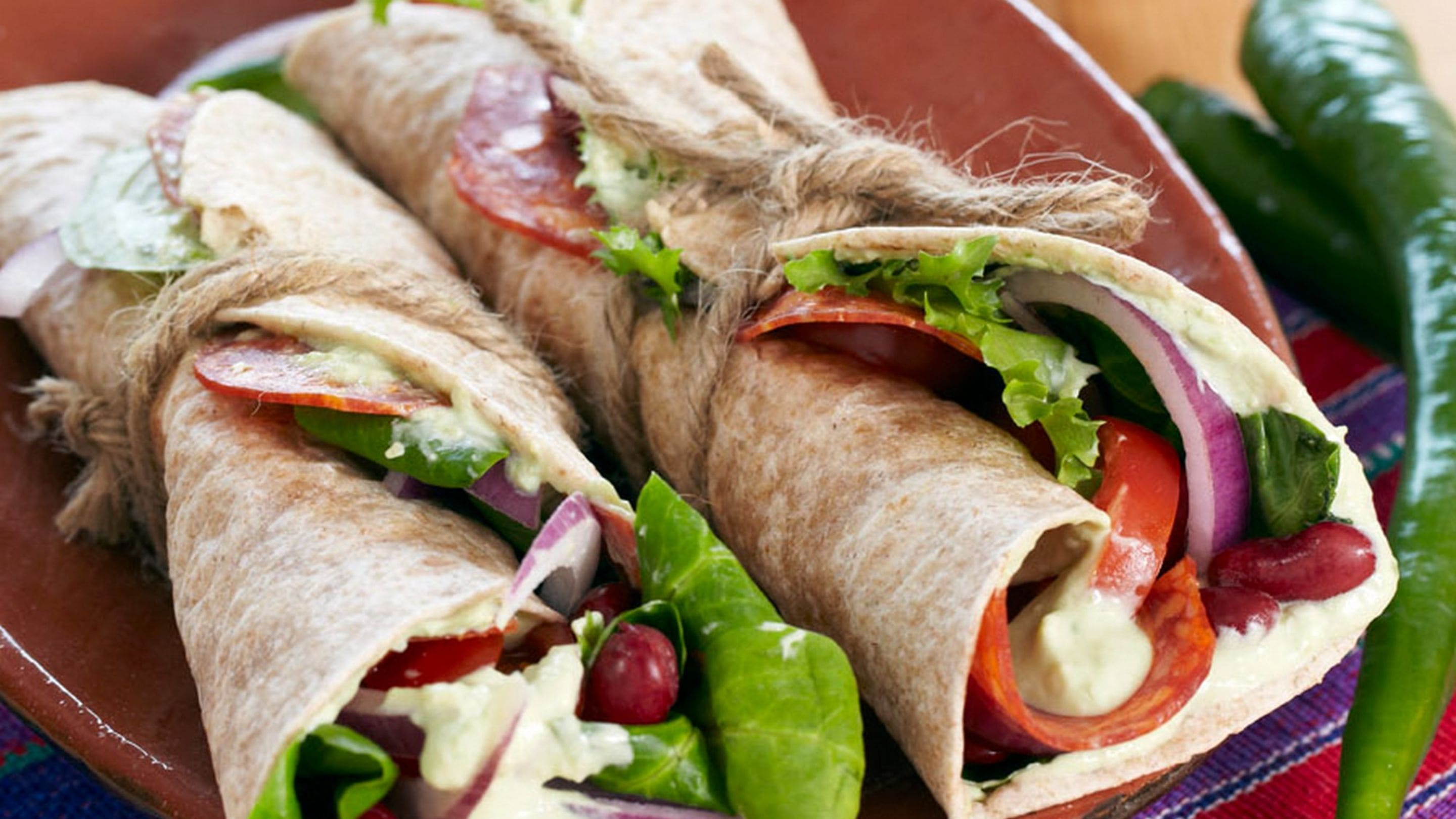 Bønne- og chorizo wrap