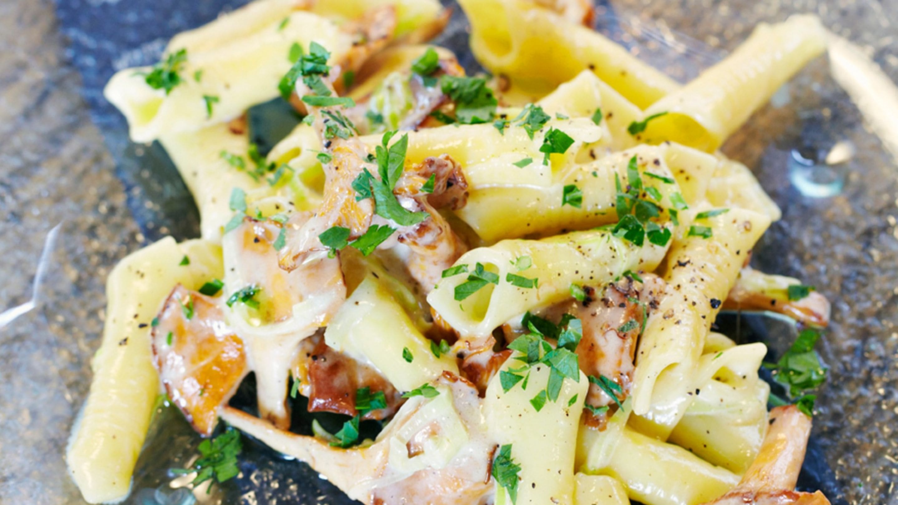 Garganelli med kantareller