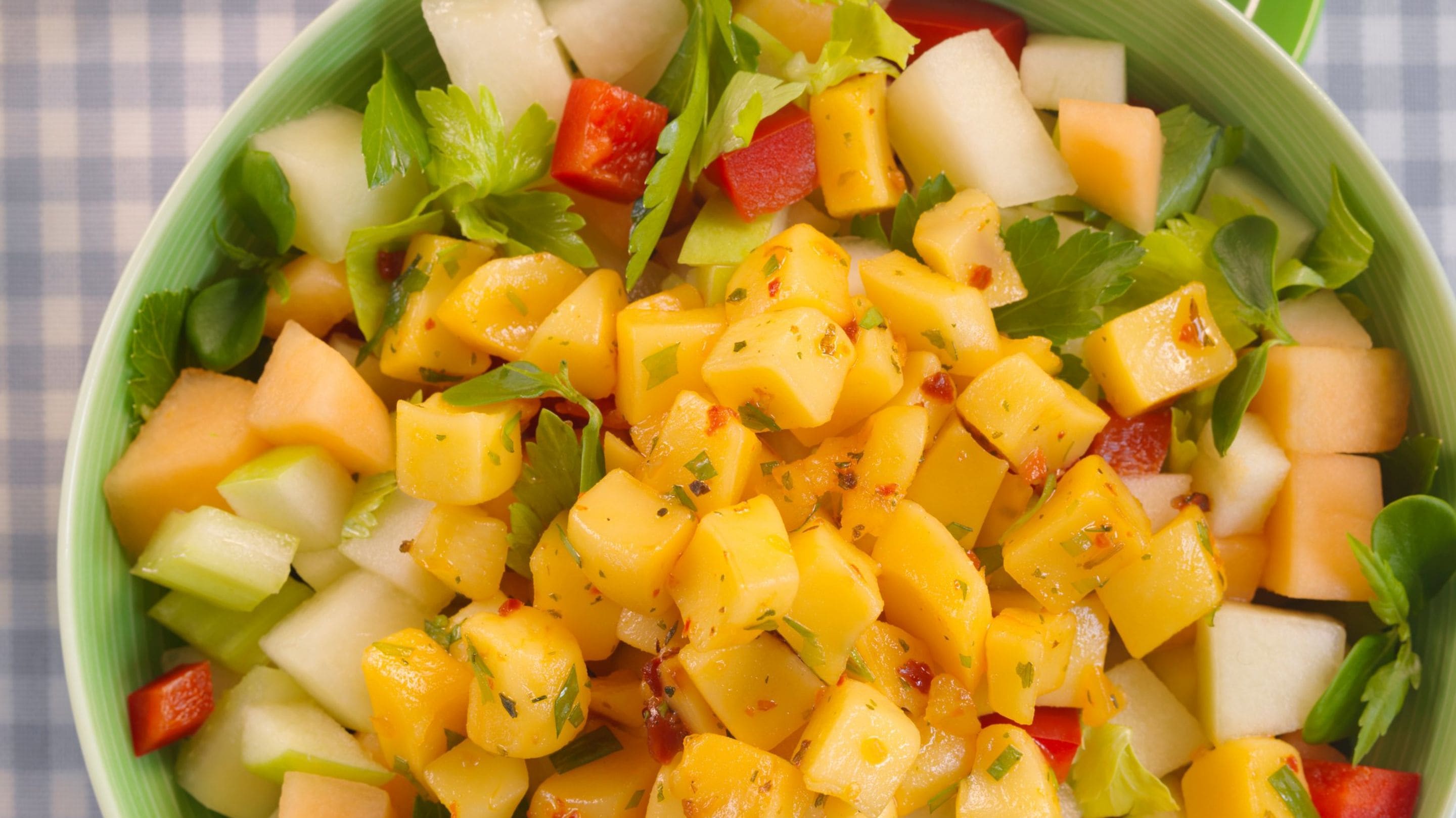 Melonsalat med Norvegia