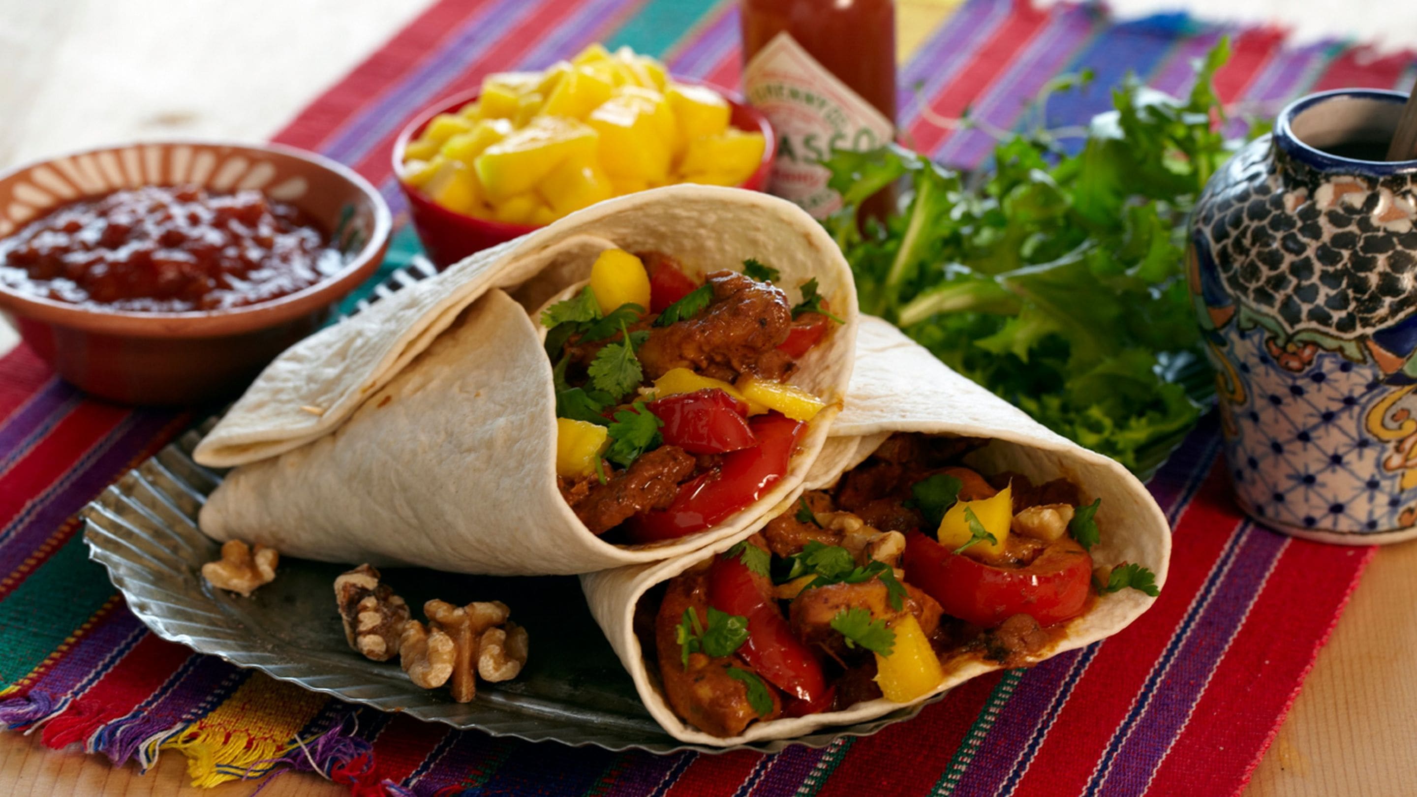 Kyllingfajitas med chevre