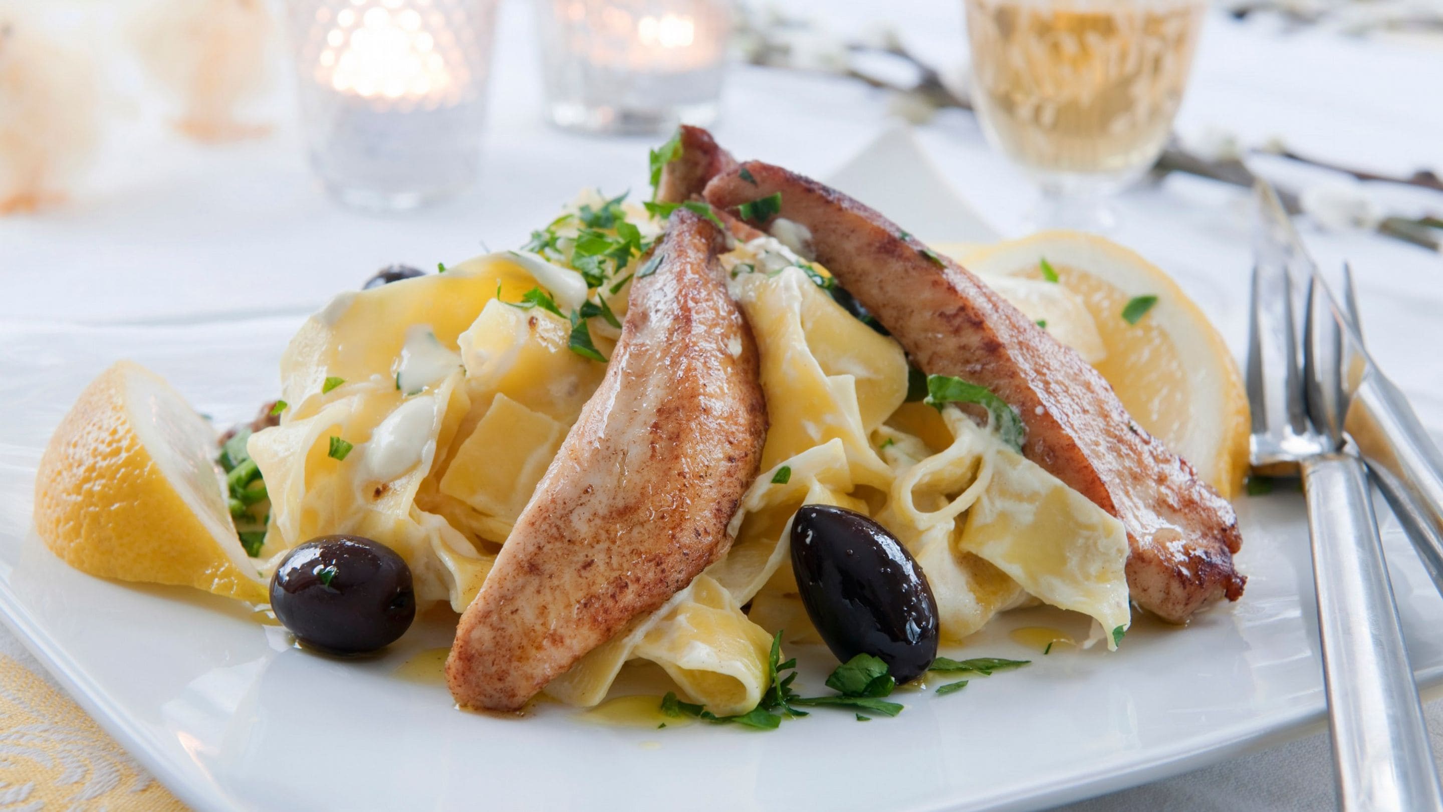 Sitronkylling med pasta