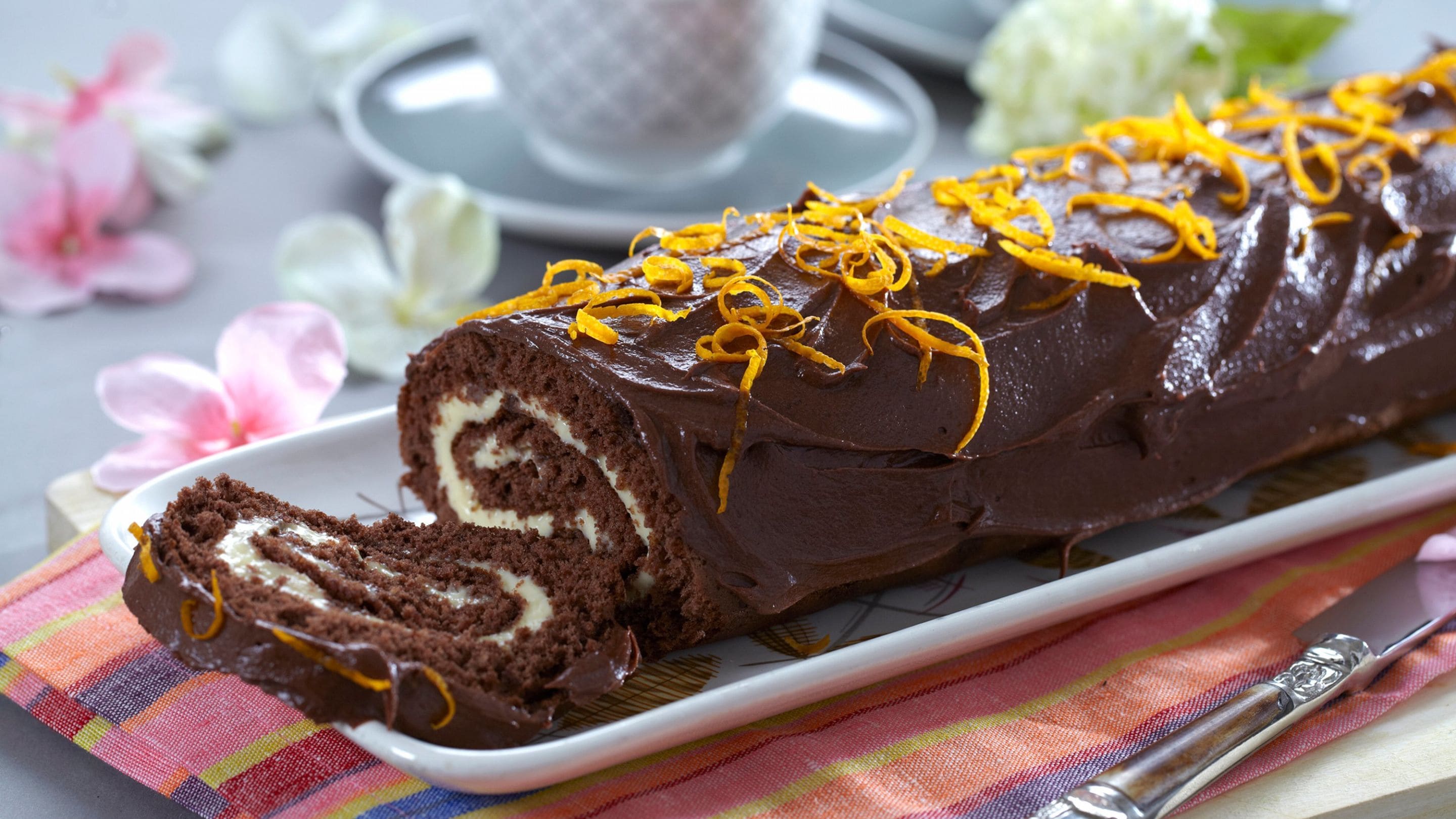 Sjokolade Rullekake Presentasjon