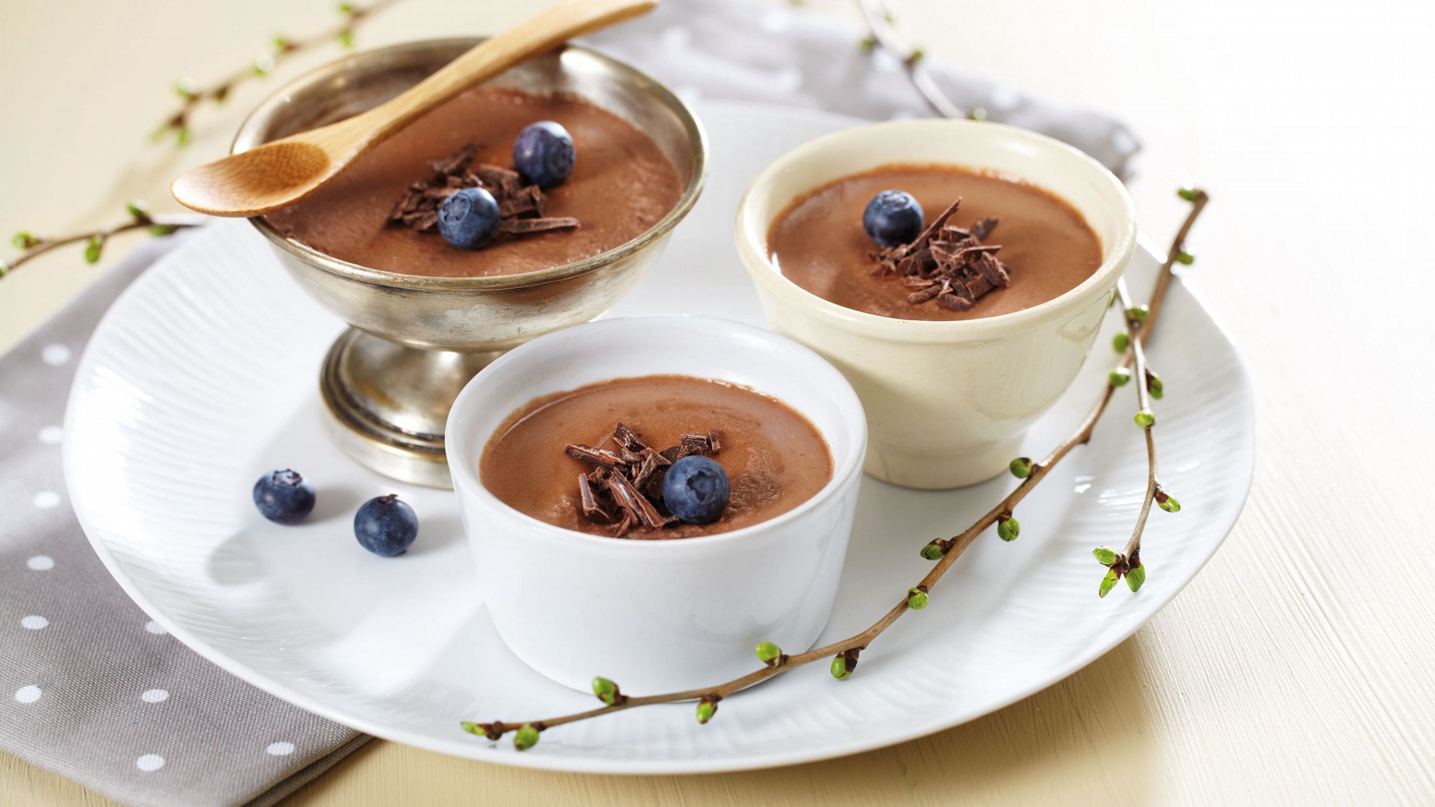 Sjokolade panna cotta med yoghurt