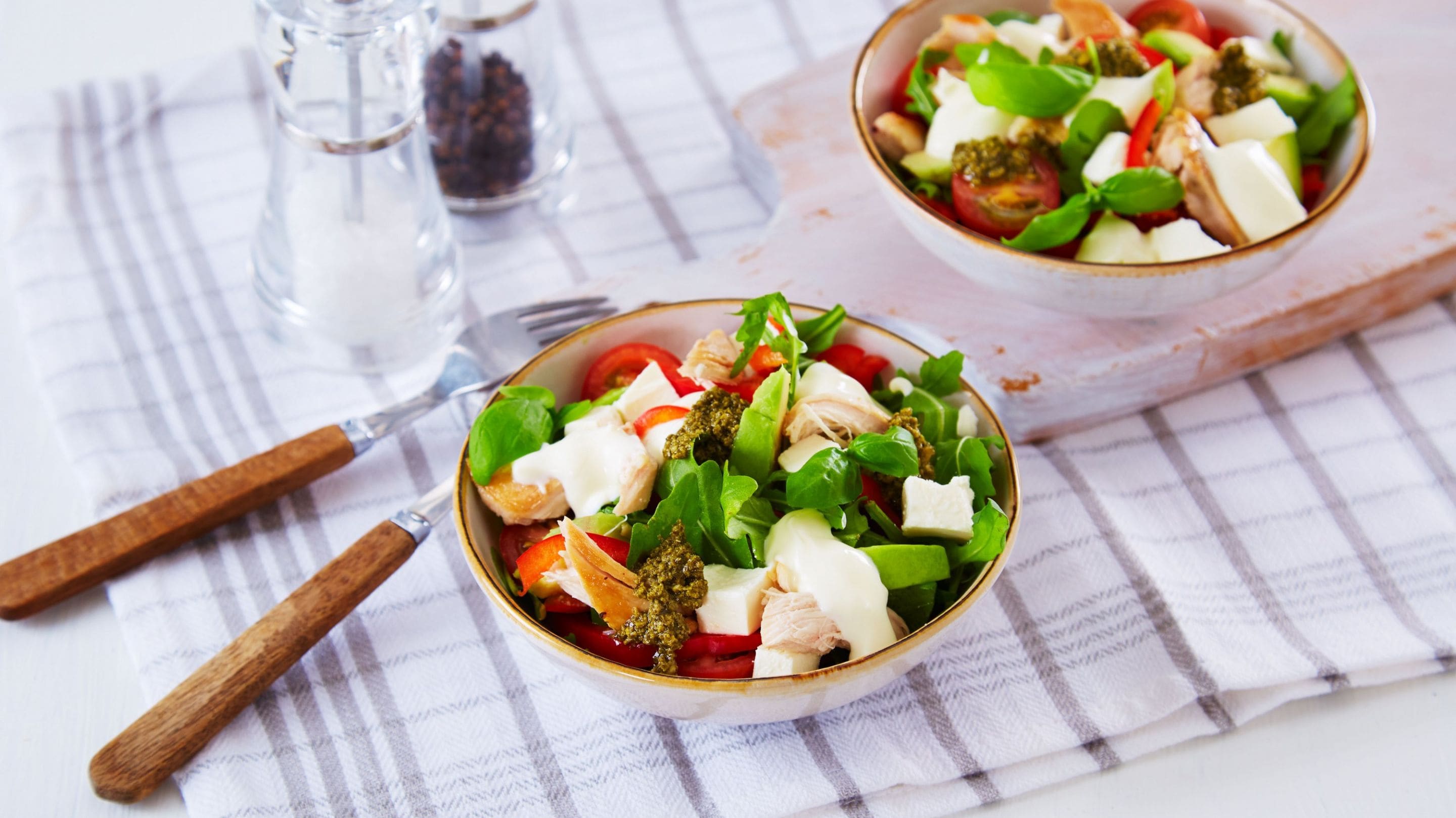 Salat med kylling og fetaost