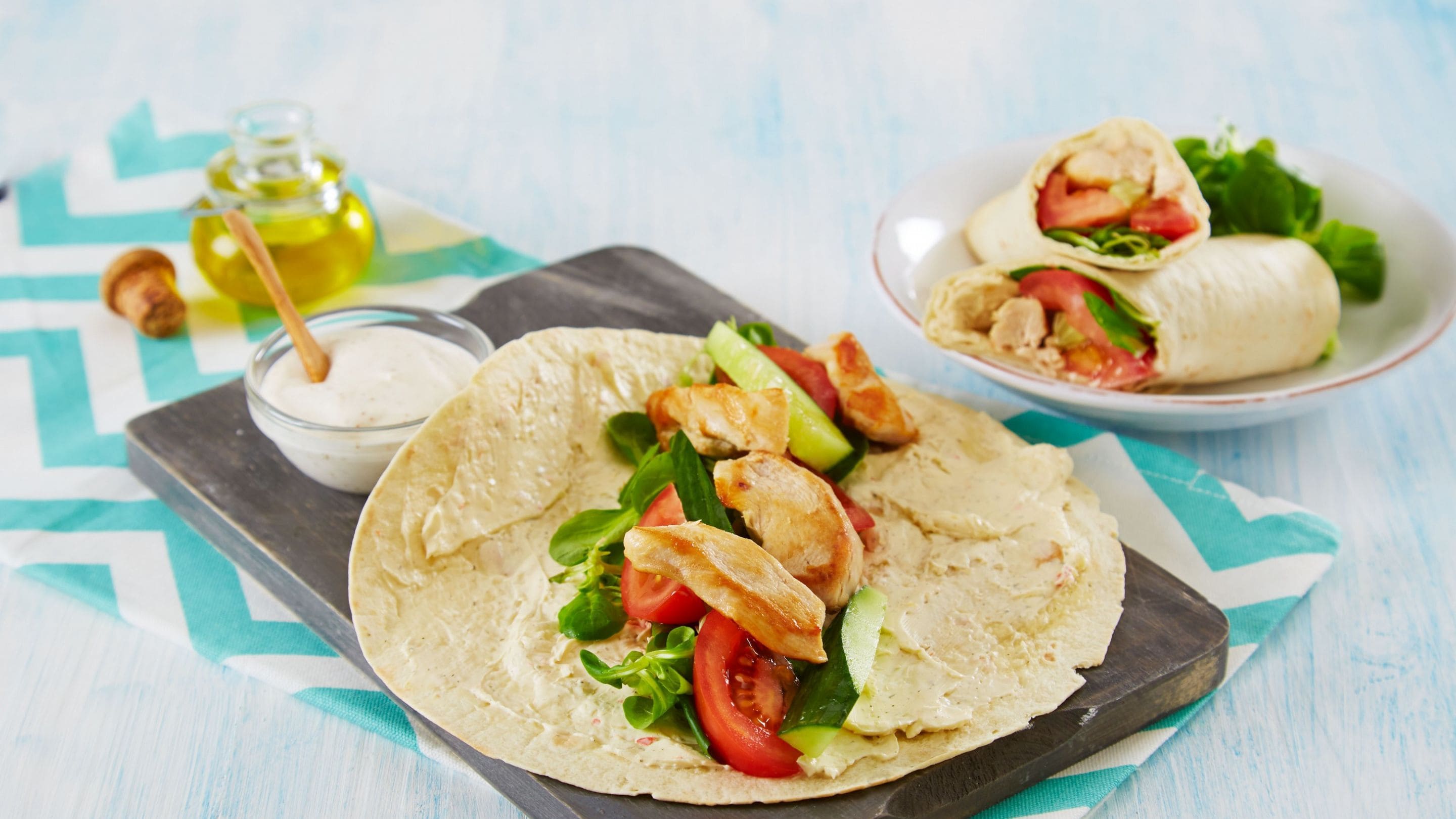 Wrap med krydret kylling