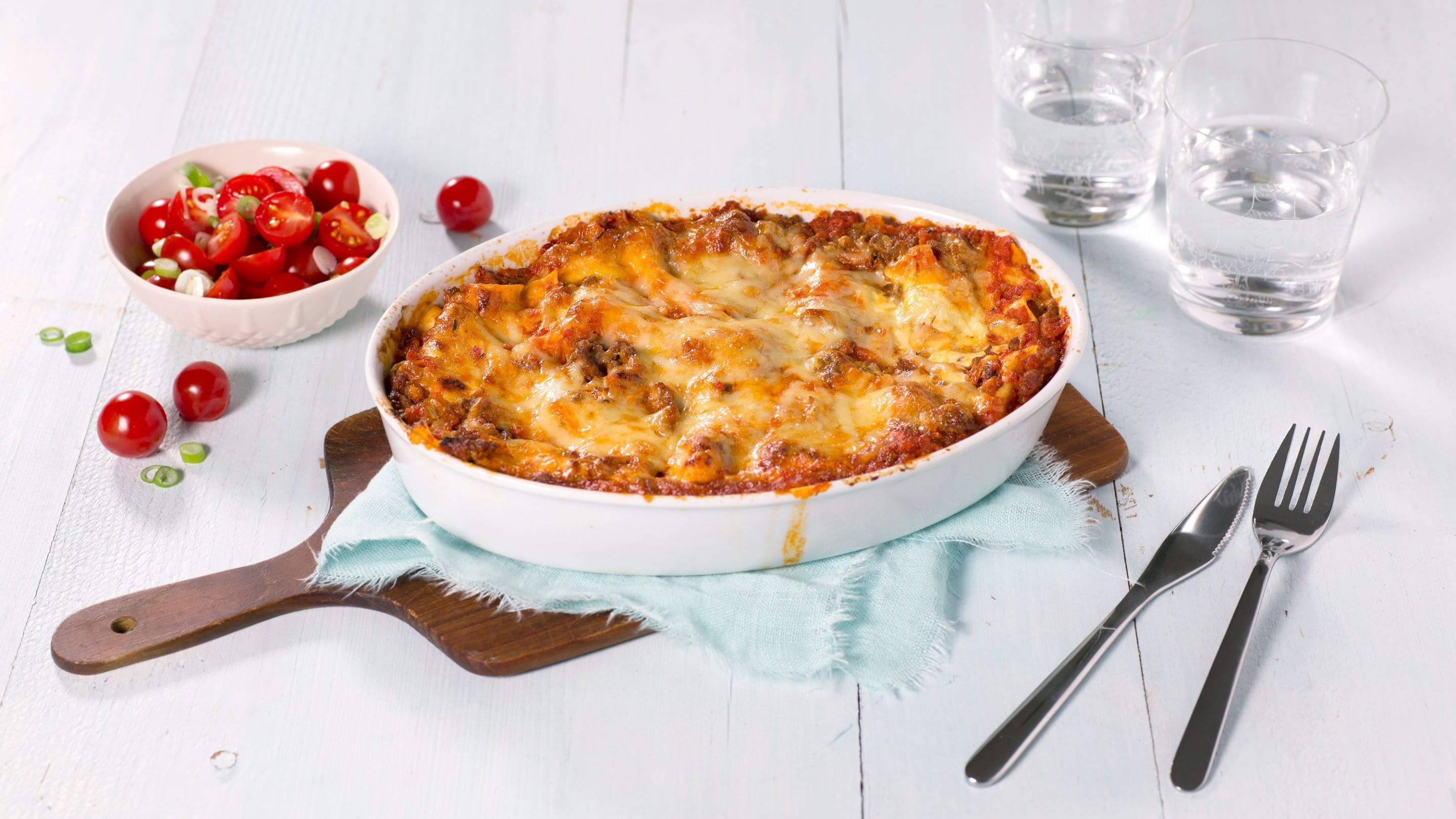 Lasagne med kjøtt- og grønnsakssaus