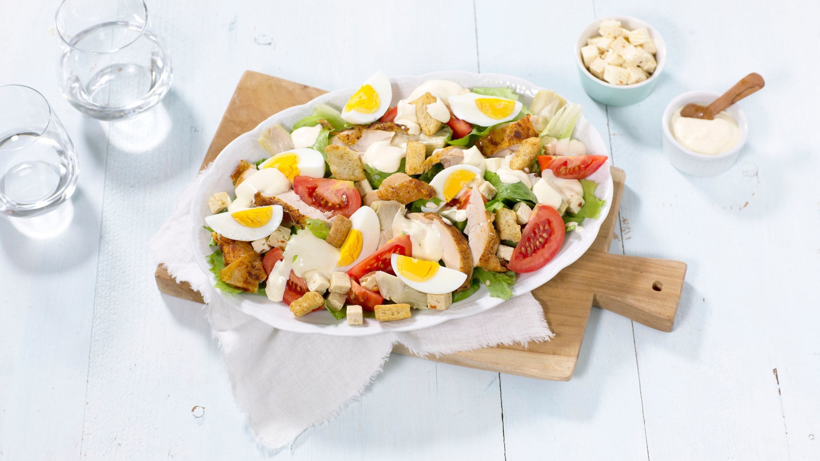 Cæsarsalat med grillet kylling