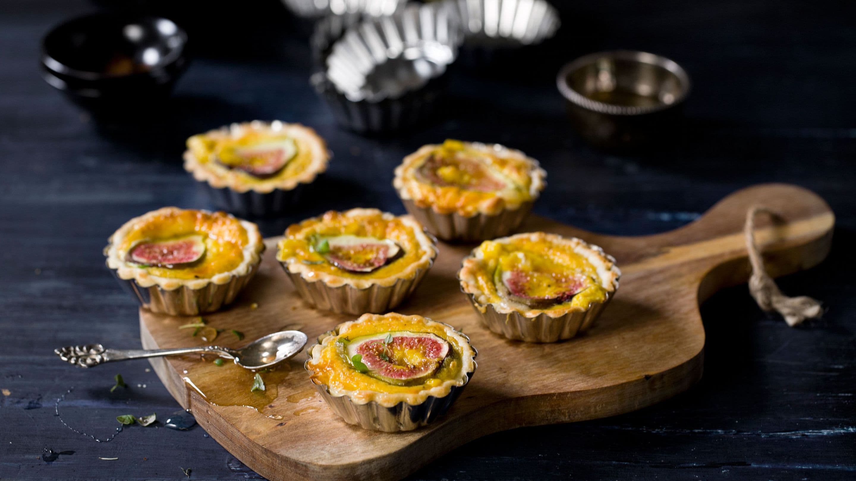Mini-terter med fiken og chevre