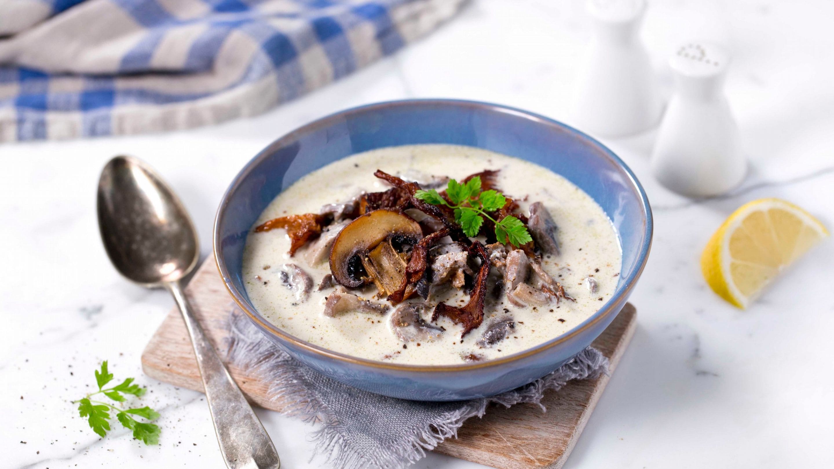 Skogsoppsuppe med chèvre