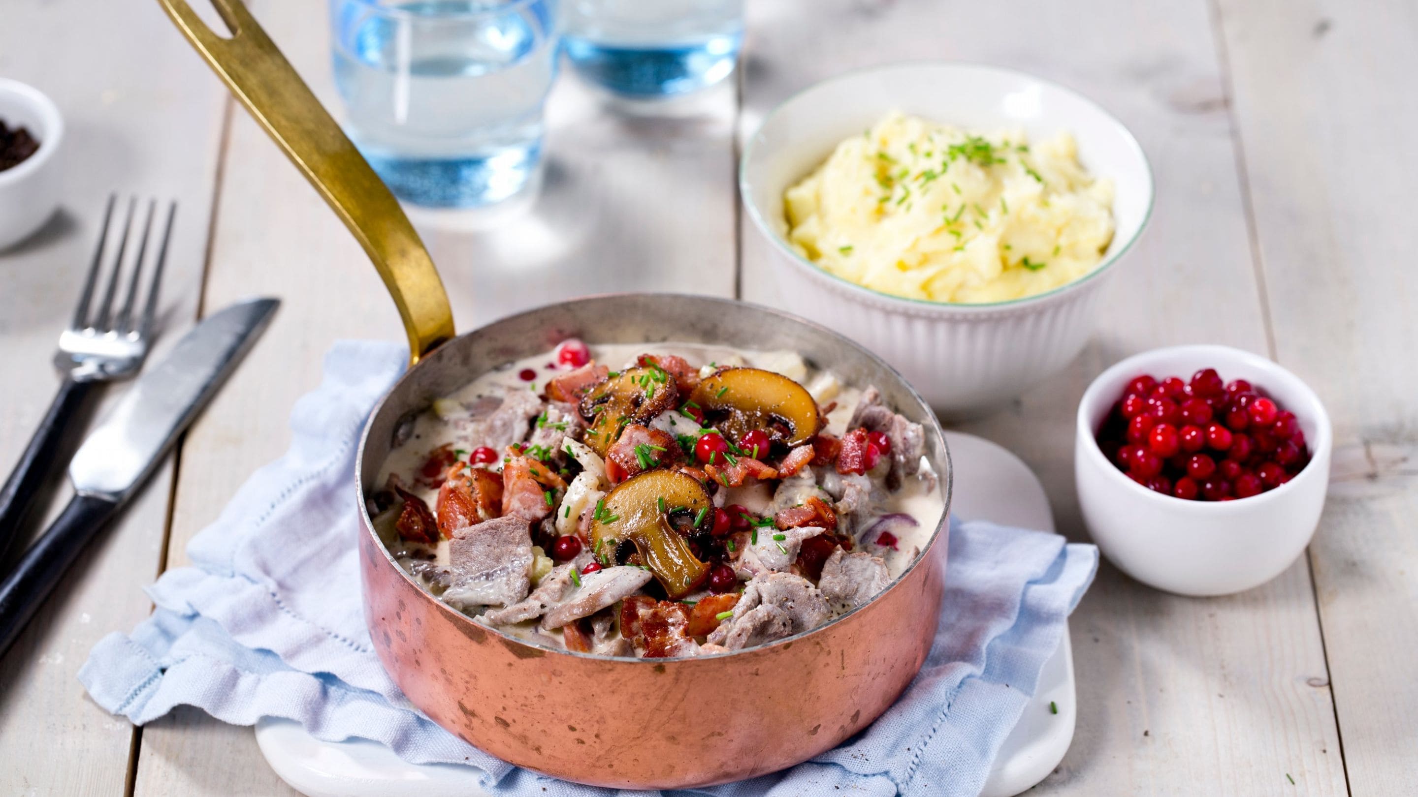 Viltgryte med potetpuré