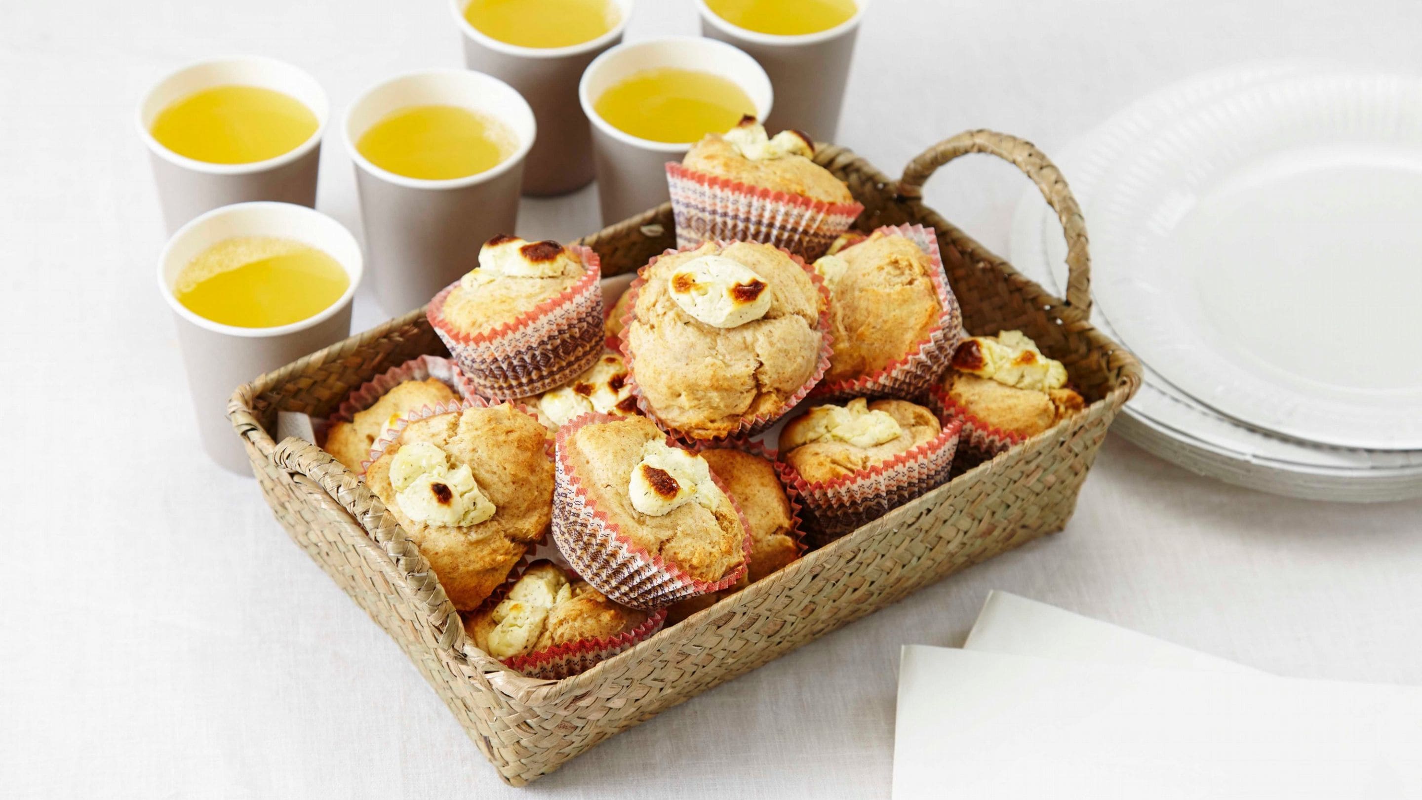 Grove muffins med kremost