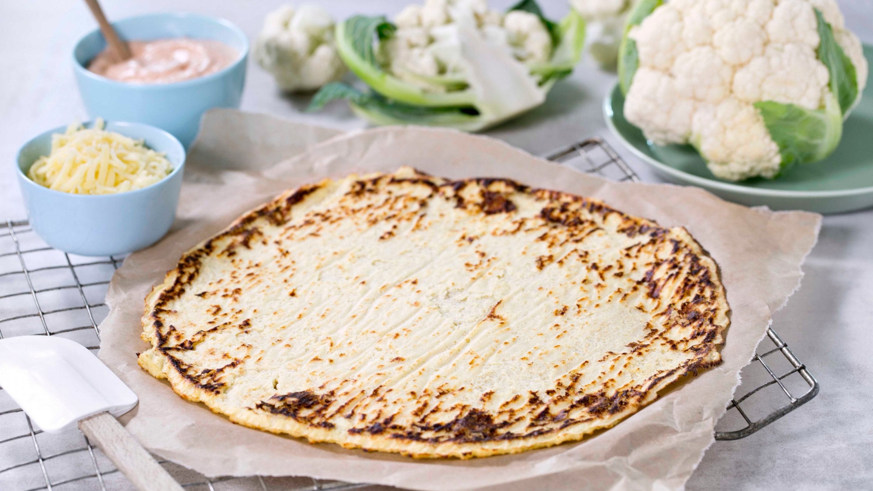 Pizzabunn med blomkål - grunnoppskrift