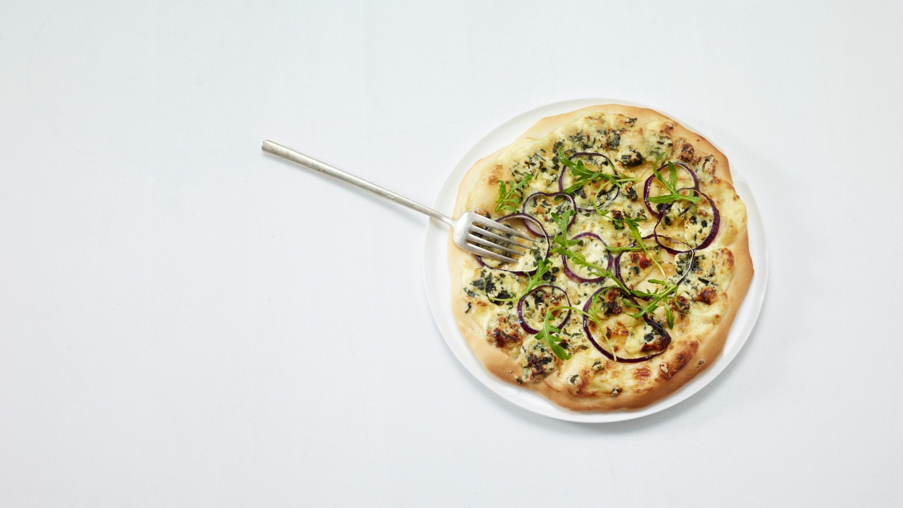 Hvit pizza med Norzola