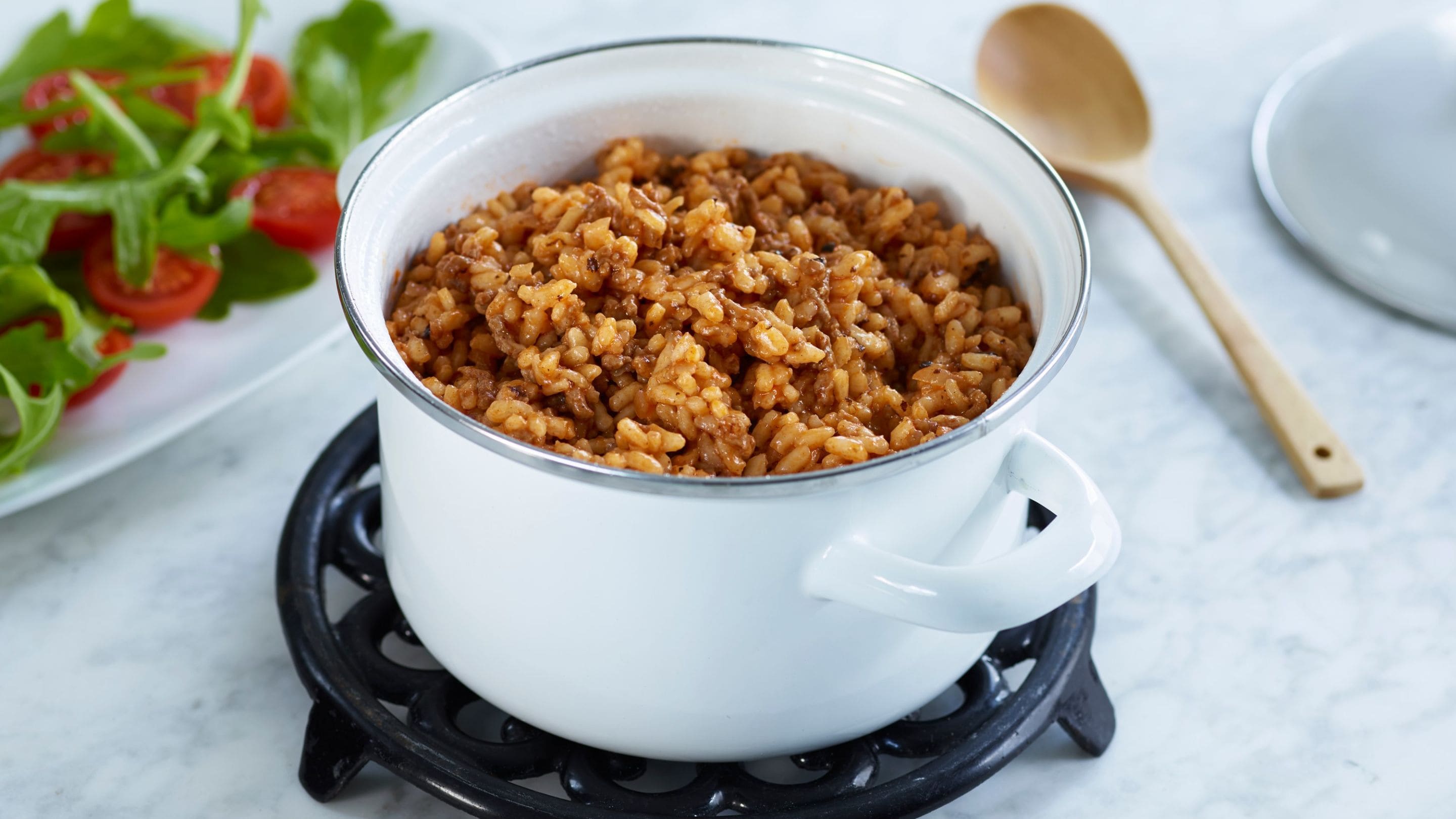 Risotto med kjøttdeig og tomat