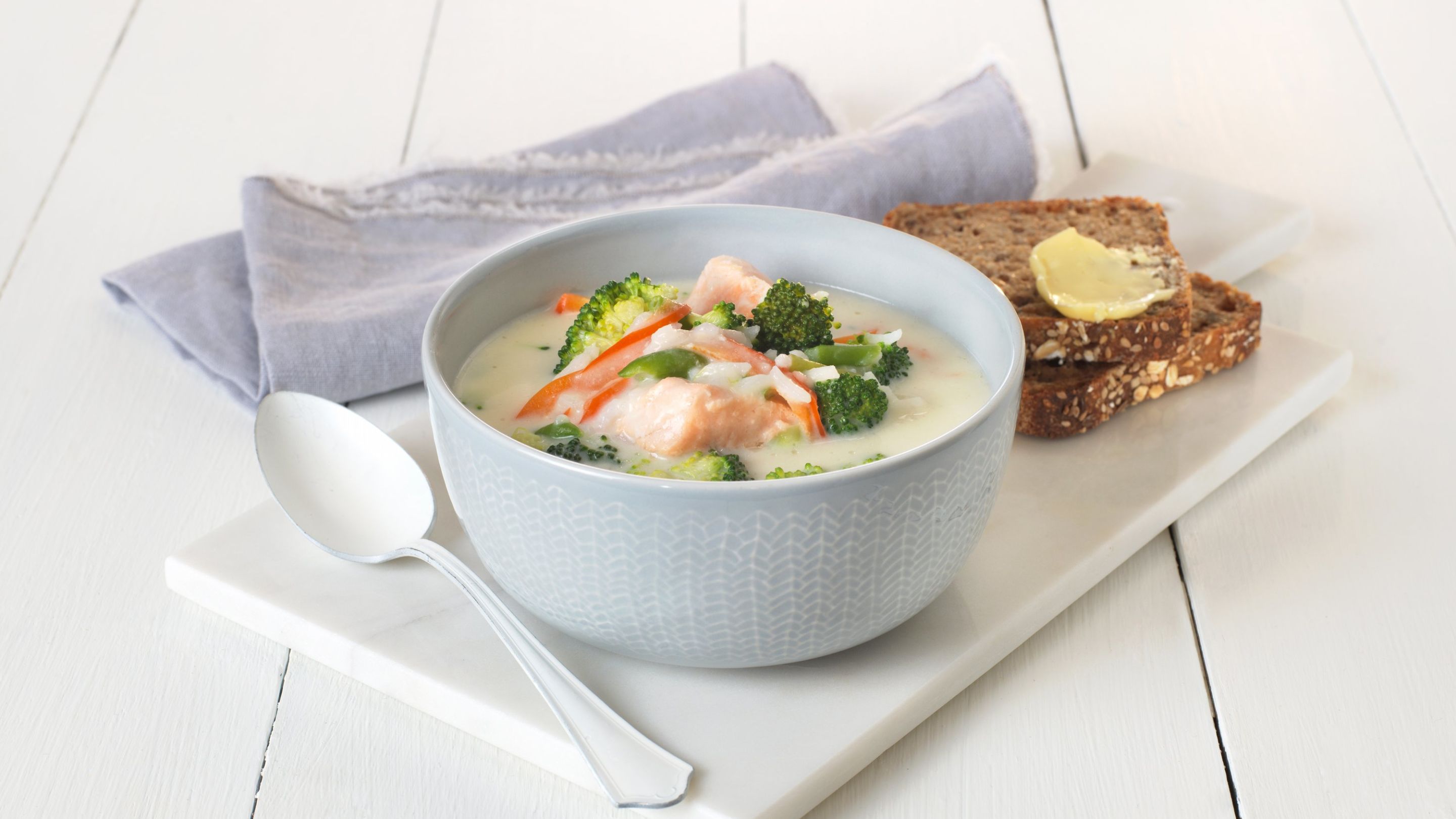 Laksesuppe med ris