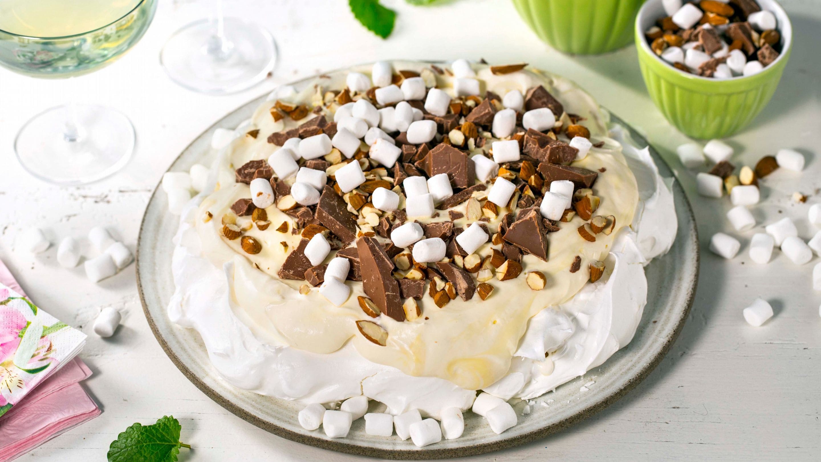 Rocky Road Pavlova