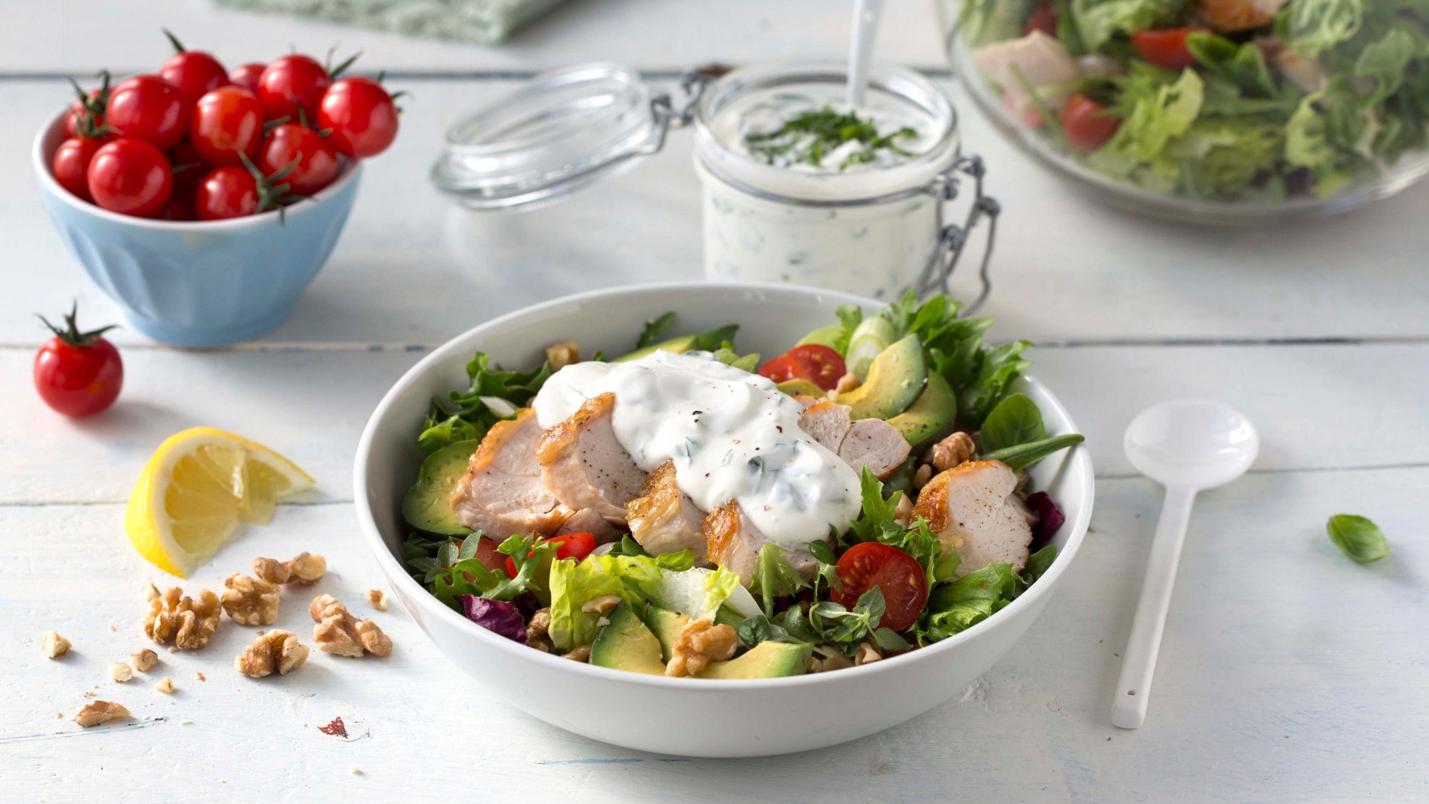 Kyllingsalat med Kesam®-dressing
