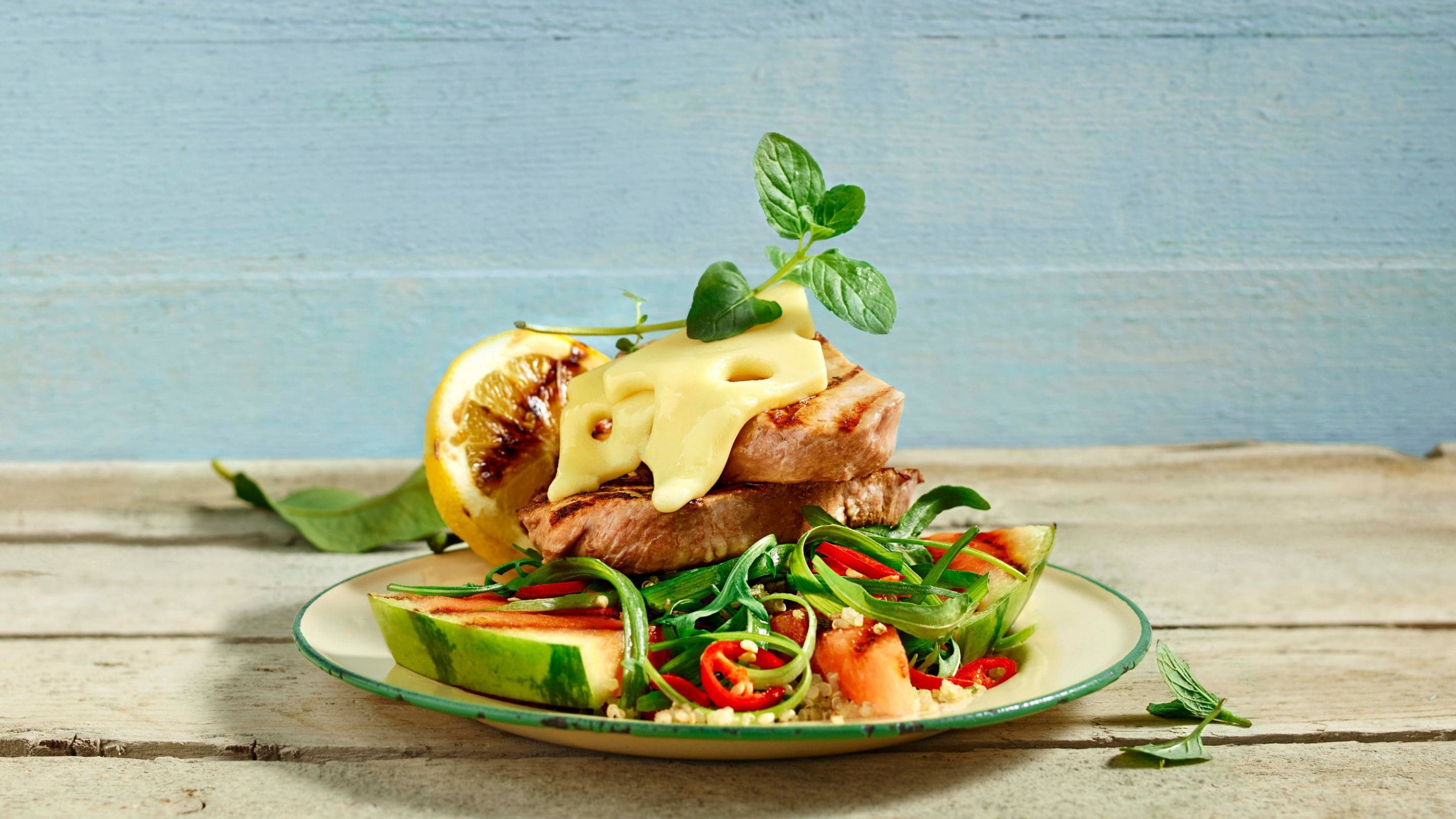 Skinkebiff på grillen med Jarlsberg®