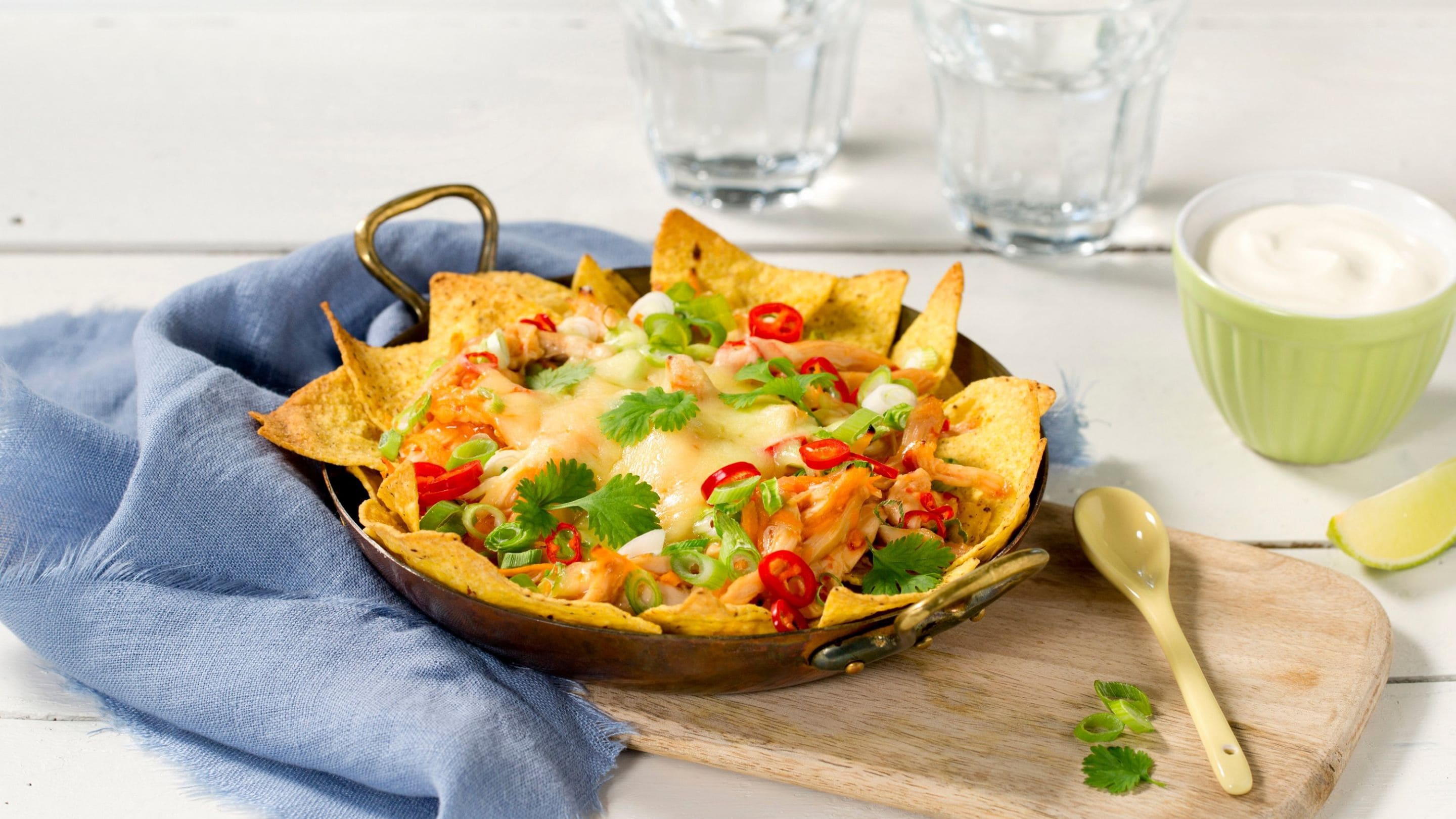 Nachos med asiatisk vri