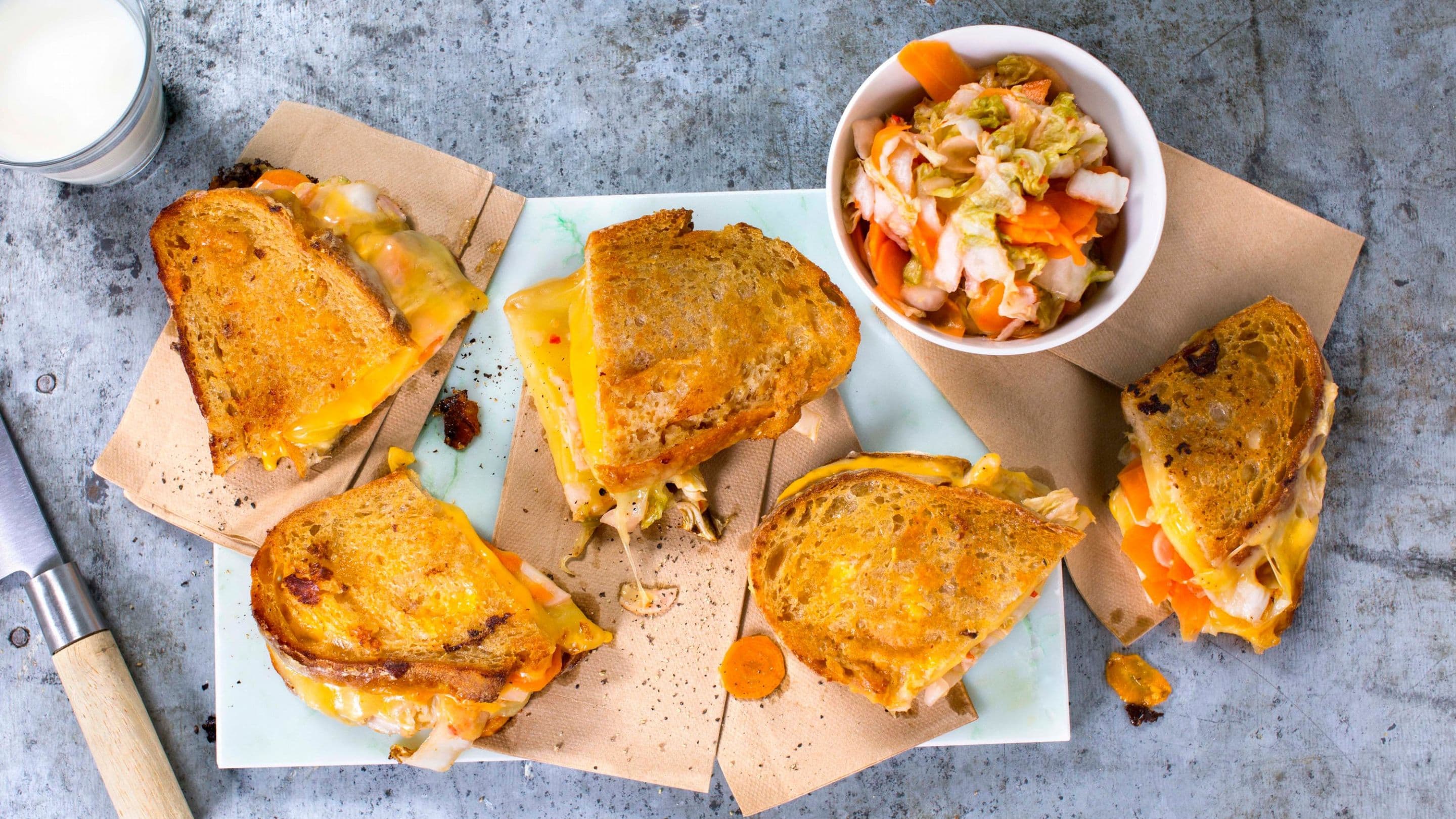 Kimchi-grilled cheese sandwich
