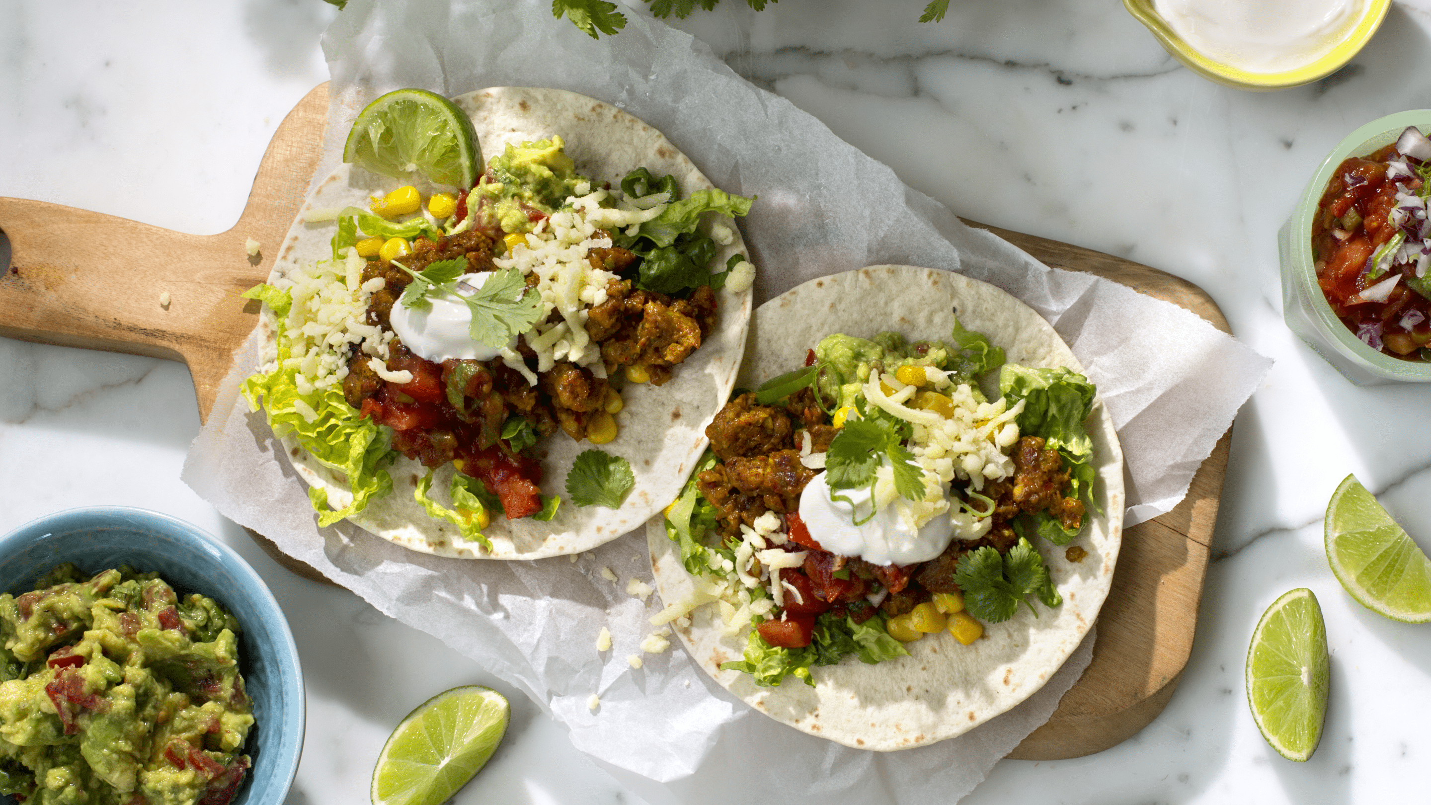Vegetartaco med guacamole